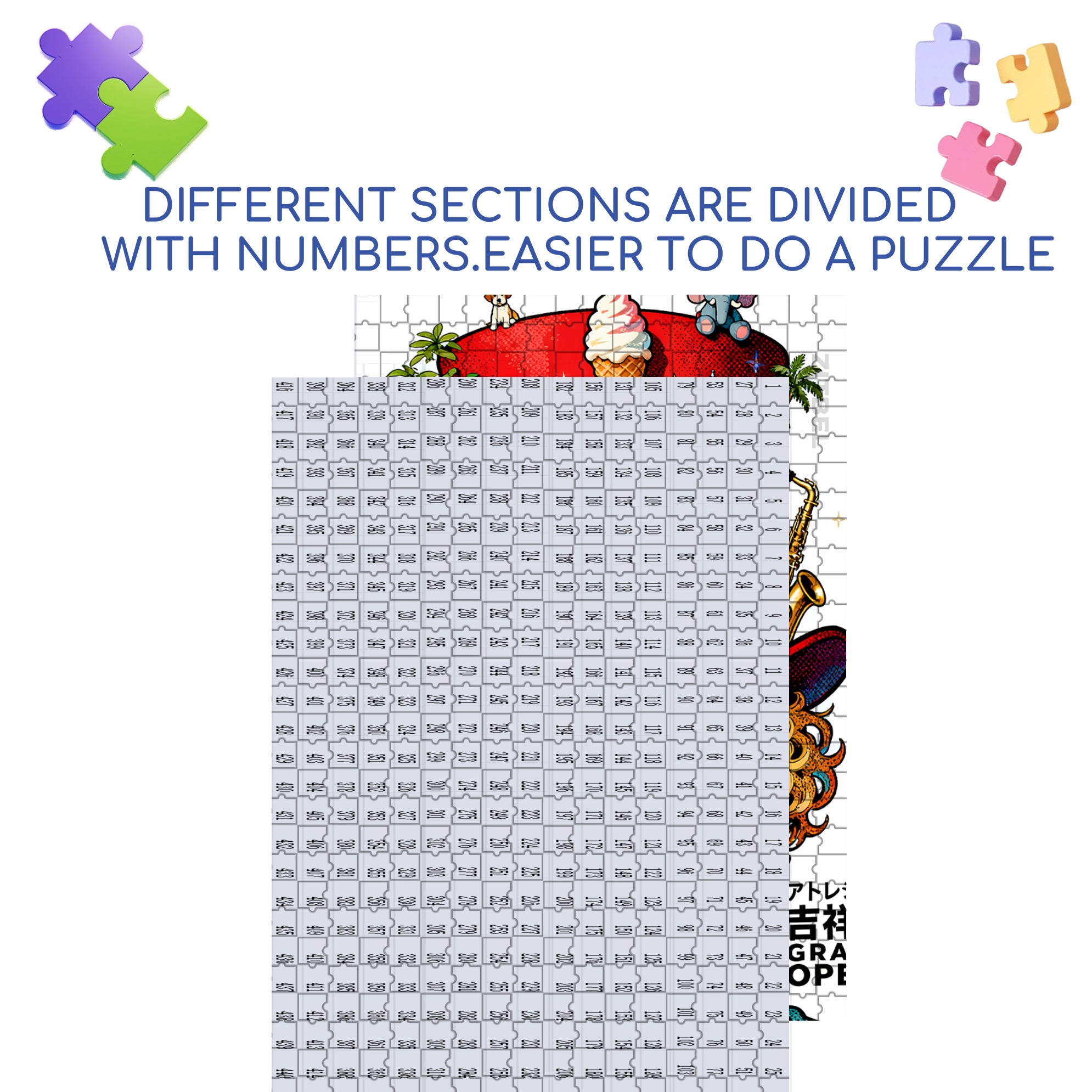 My Thoughts 500pcs/1000pcs Jigsaw Puzzle, Scratch-Resistant, Interactive Family Game & Brain-Boosting DIY Decor, Perfect for Halloween, Christmas & New Year Gifts, Family Puzzle Game