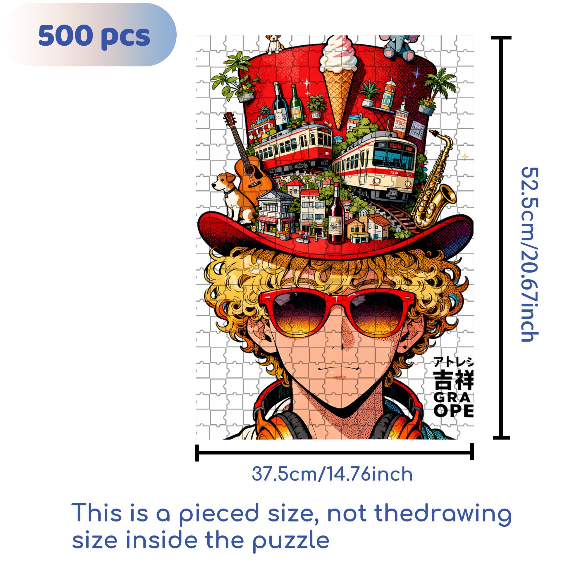My Thoughts 500pcs/1000pcs Jigsaw Puzzle, Scratch-Resistant, Interactive Family Game & Brain-Boosting DIY Decor, Perfect for Halloween, Christmas & New Year Gifts, Family Puzzle Game