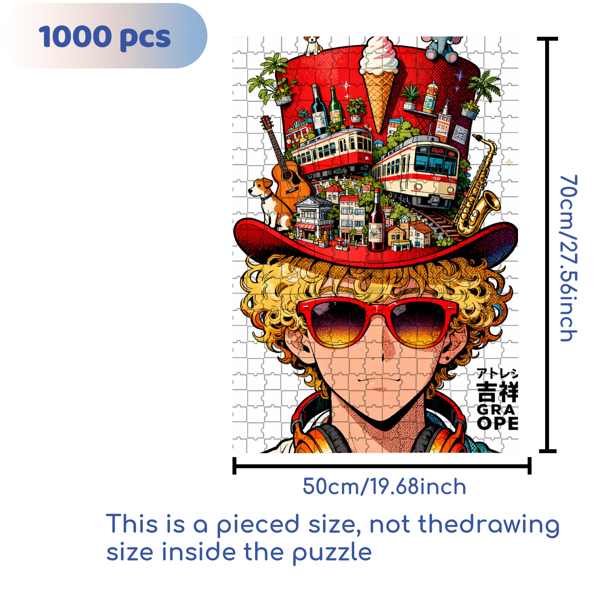 My Thoughts 500pcs/1000pcs Jigsaw Puzzle, Scratch-Resistant, Interactive Family Game & Brain-Boosting DIY Decor, Perfect for Halloween, Christmas & New Year Gifts, Family Puzzle Game