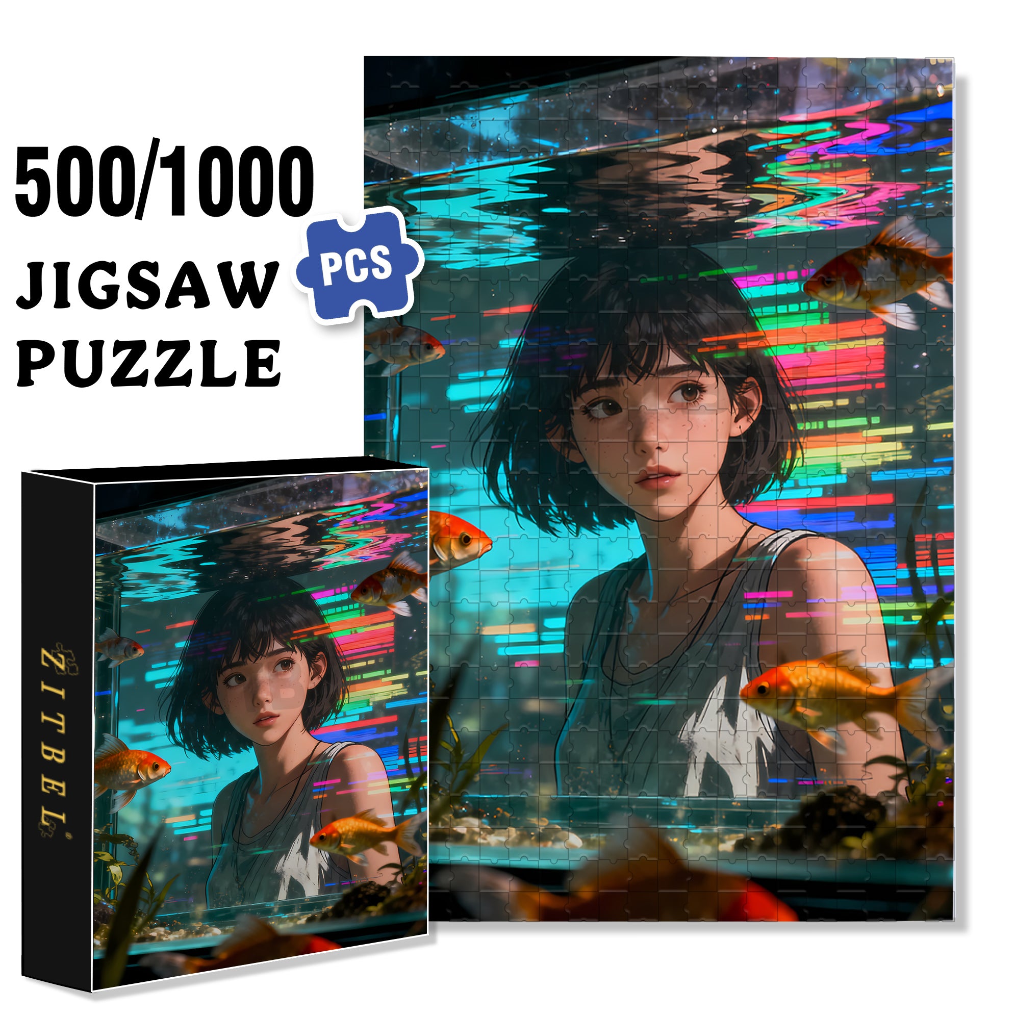 Penetration 500pcs/1000pcs Jigsaw Puzzle, Scratch-Resistant, Interactive Family Game & Brain-Boosting DIY Decor, Perfect for Halloween, Christmas & New Year Gifts, Family Puzzle Game