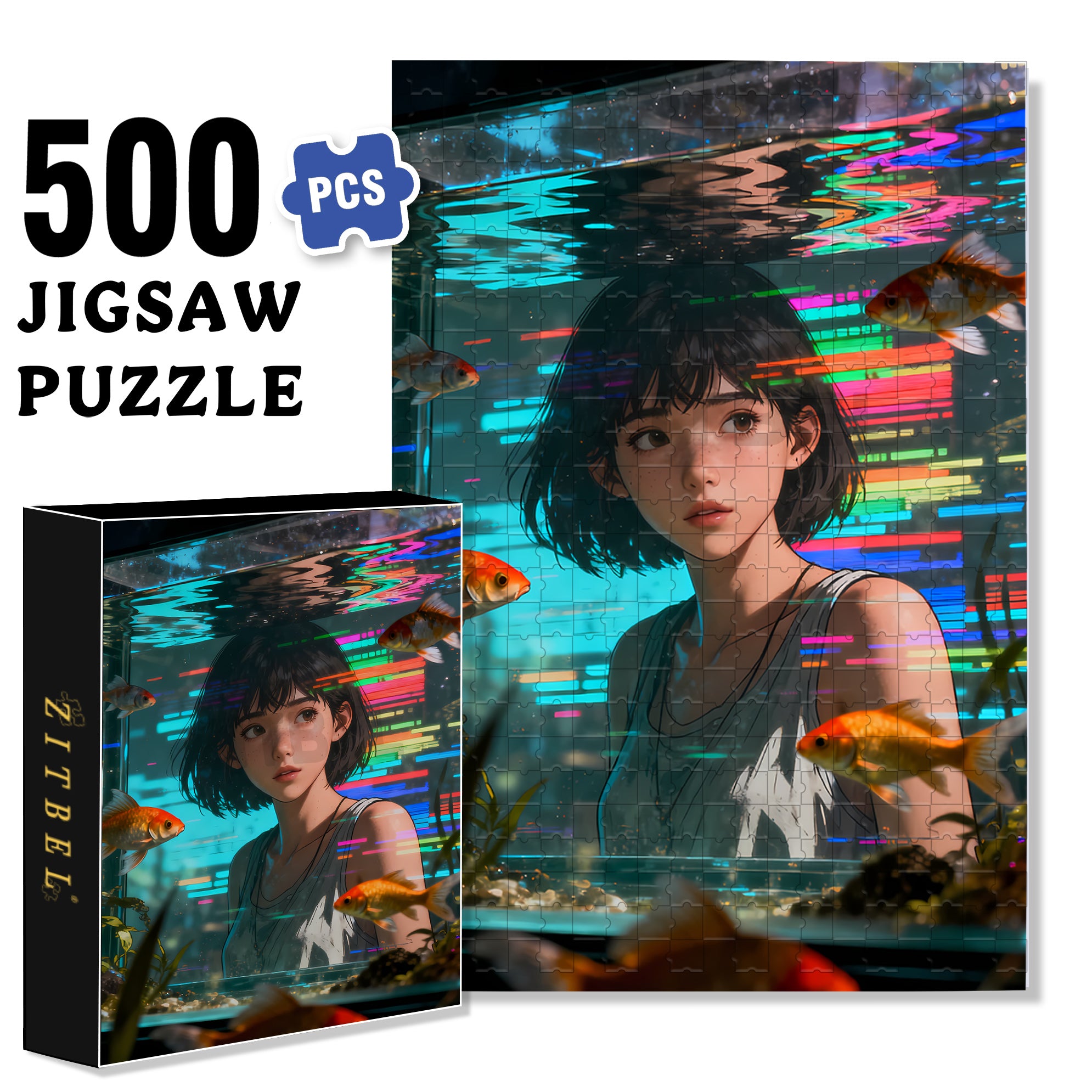 Penetration 500pcs/1000pcs Jigsaw Puzzle, Scratch-Resistant, Interactive Family Game & Brain-Boosting DIY Decor, Perfect for Halloween, Christmas & New Year Gifts, Family Puzzle Game