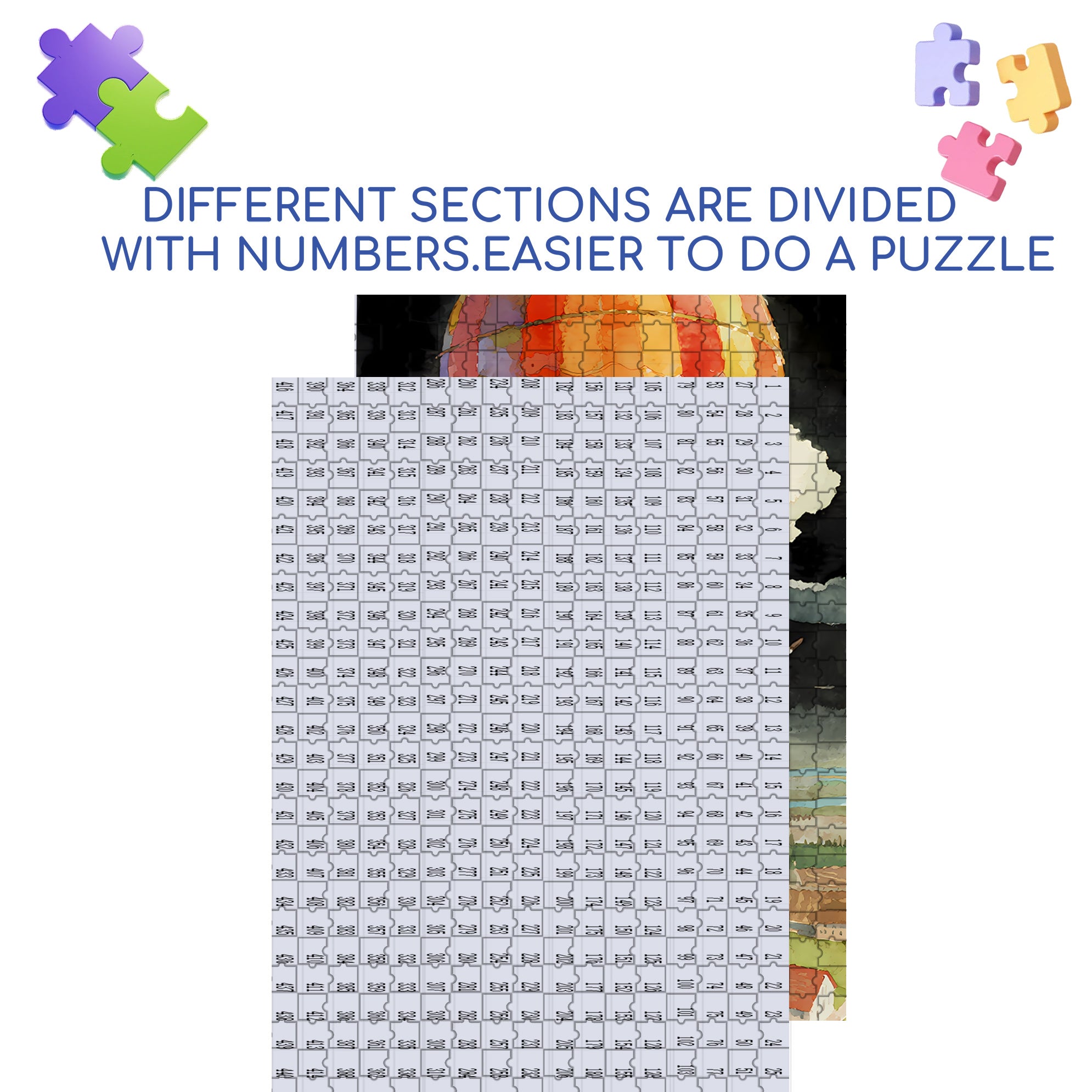 Piglet Flies To The Sky 500pcs/1000pcs Jigsaw Puzzle, Scratch-Resistant, Interactive Family Game & Brain-Boosting DIY Decor, Perfect for Halloween, Christmas & New Year Gifts, Family Puzzle Game