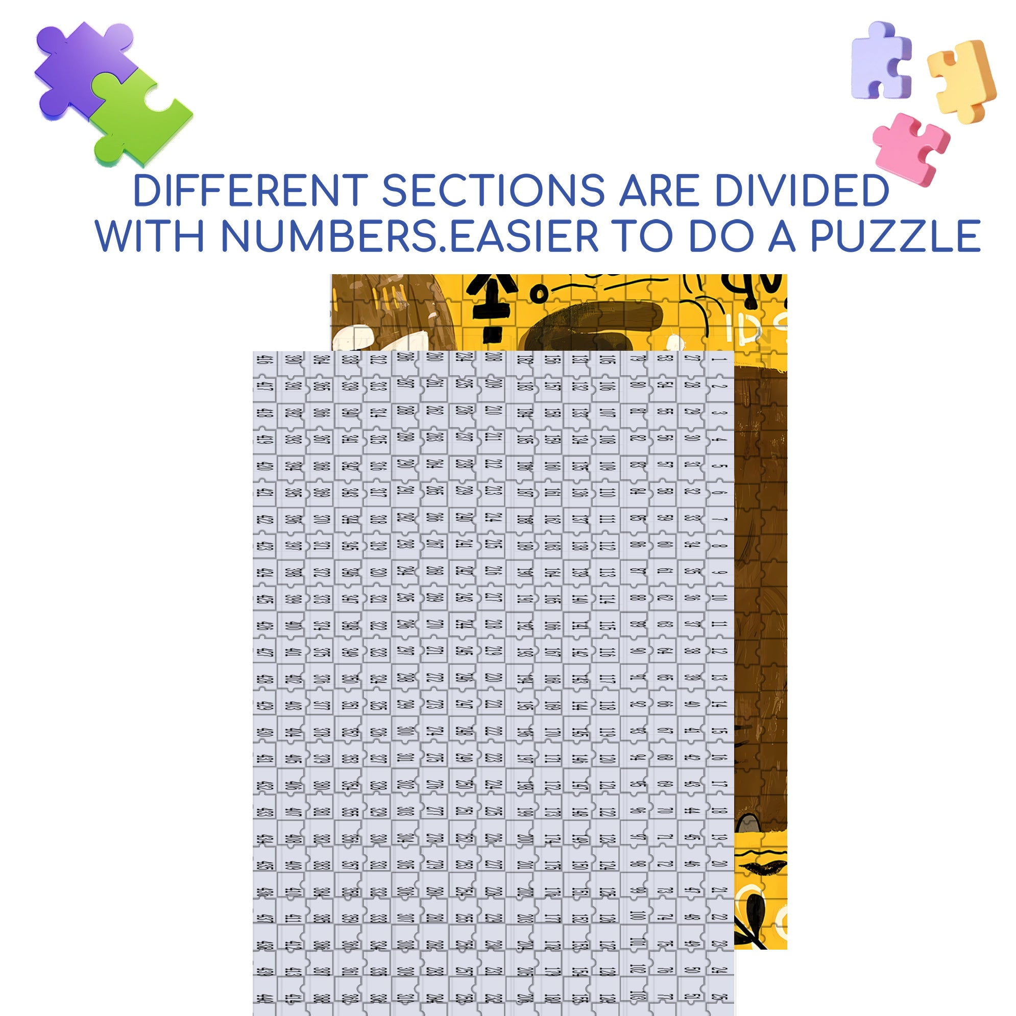 Rhino and Chicken 500pcs/1000pcs Jigsaw Puzzle, Scratch-Resistant, Interactive Family Game & Brain-Boosting DIY Decor, Perfect for Halloween, Christmas & New Year Gifts, Family Puzzle Game