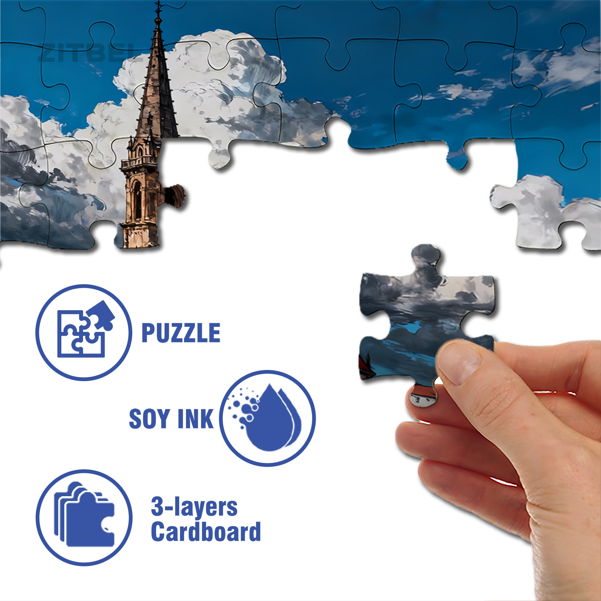 Summer Afternoon 500pcs/1000pcs Jigsaw Puzzle, Scratch-Resistant, Interactive Family Game & Brain-Boosting DIY Decor, Perfect for Halloween, Christmas & New Year Gifts, Family Puzzle Game