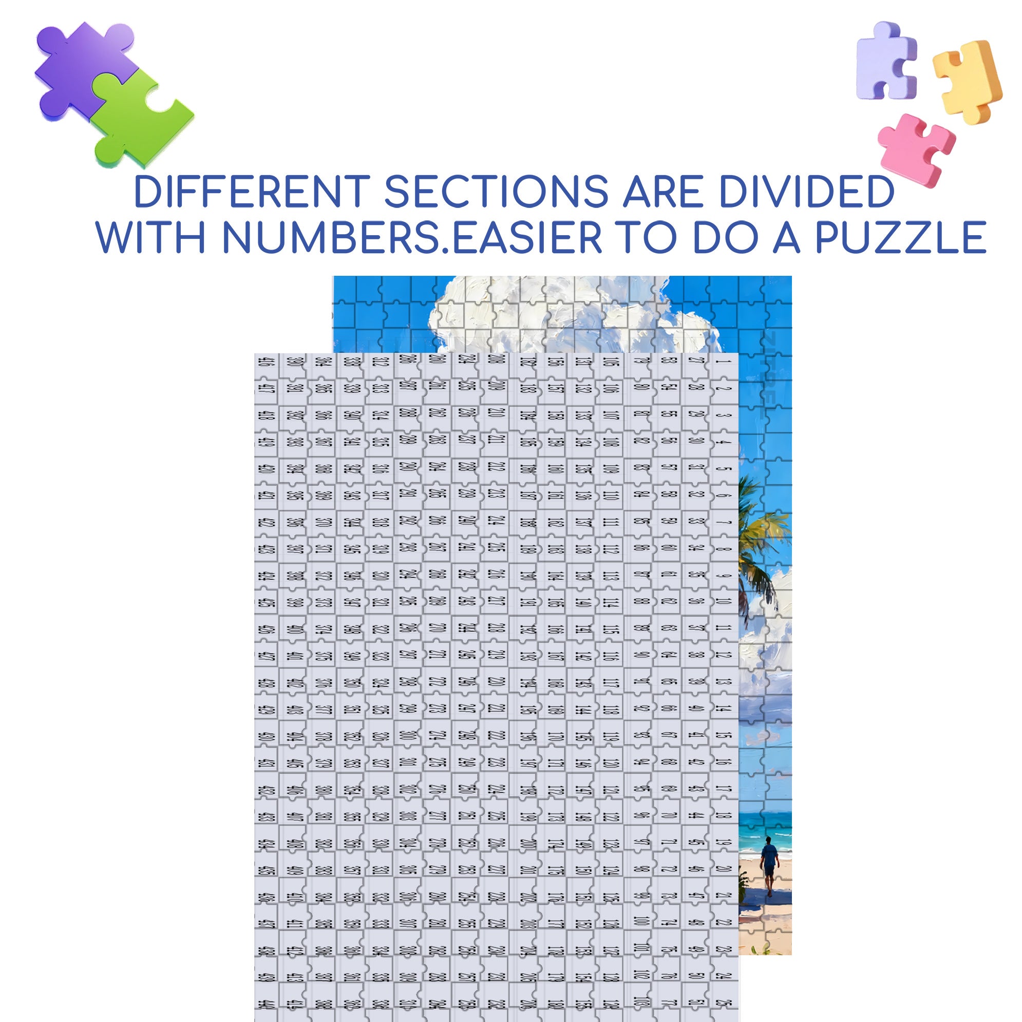 Summer Vacation 500pcs/1000pcs Jigsaw Puzzle, Scratch-Resistant, Interactive Family Game & Brain-Boosting DIY Decor, Perfect for Halloween, Christmas & New Year Gifts, Family Puzzle Game
