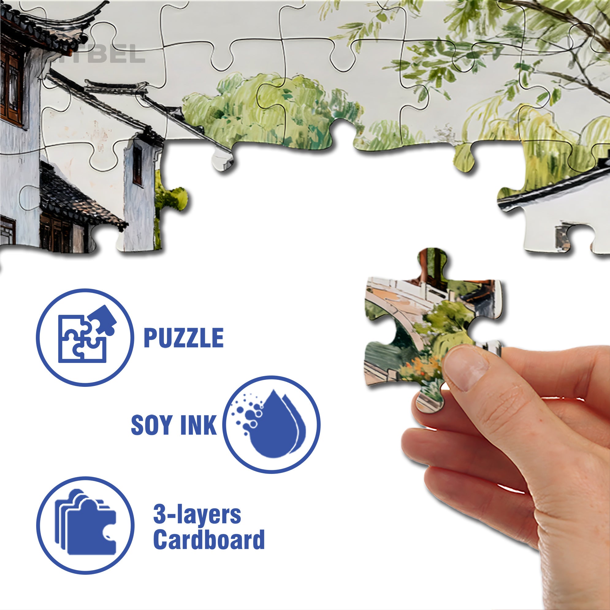 Suzhou 500pcs/1000pcs Jigsaw Puzzle, Scratch-Resistant, Interactive Family Game & Brain-Boosting DIY Decor, Perfect for Halloween, Christmas & New Year Gifts, Family Puzzle Game