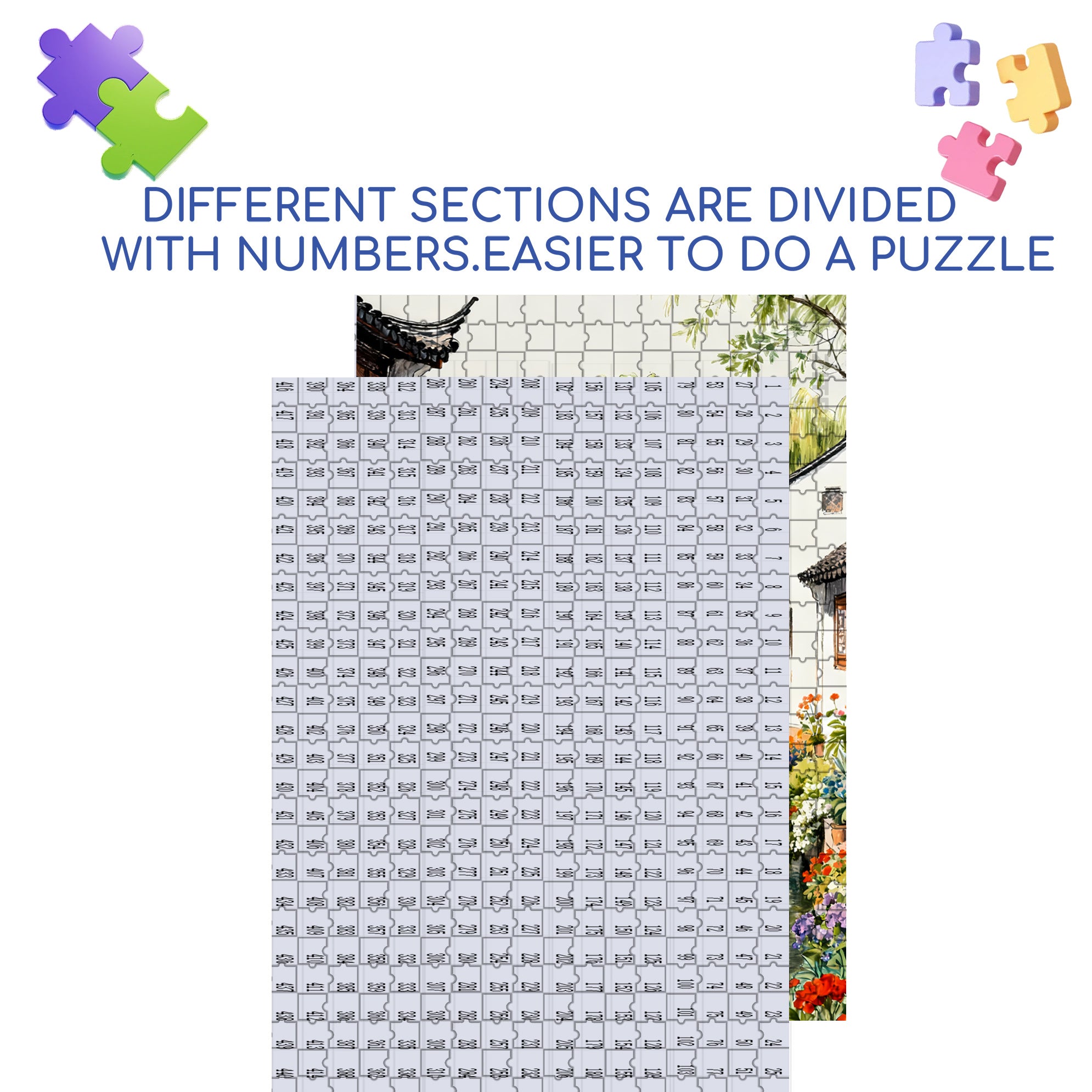 Suzhou 500pcs/1000pcs Jigsaw Puzzle, Scratch-Resistant, Interactive Family Game & Brain-Boosting DIY Decor, Perfect for Halloween, Christmas & New Year Gifts, Family Puzzle Game