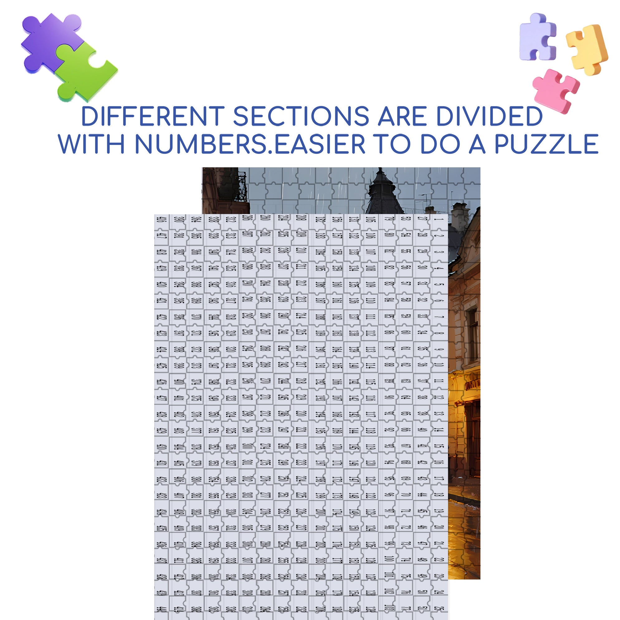 Walking In The Rain 500pcs/1000pcs Jigsaw Puzzle, Scratch-Resistant, Interactive Family Game & Brain-Boosting DIY Decor, Perfect for Halloween, Christmas & New Year Gifts, Family Puzzle Game