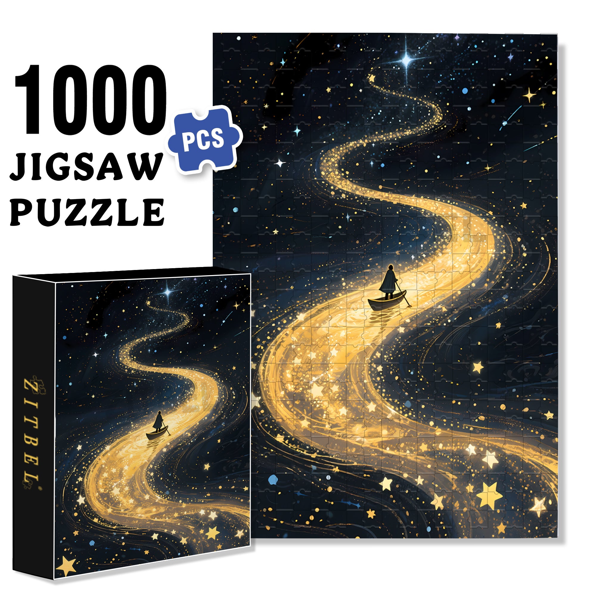 A Sky Full Of Stars 500pcs/1000pcs Jigsaw Puzzle, Scratch-Resistant, Interactive Family Game & Brain-Boosting DIY Decor, Perfect for Halloween, Christmas & New Year Gifts, Family Puzzle Game