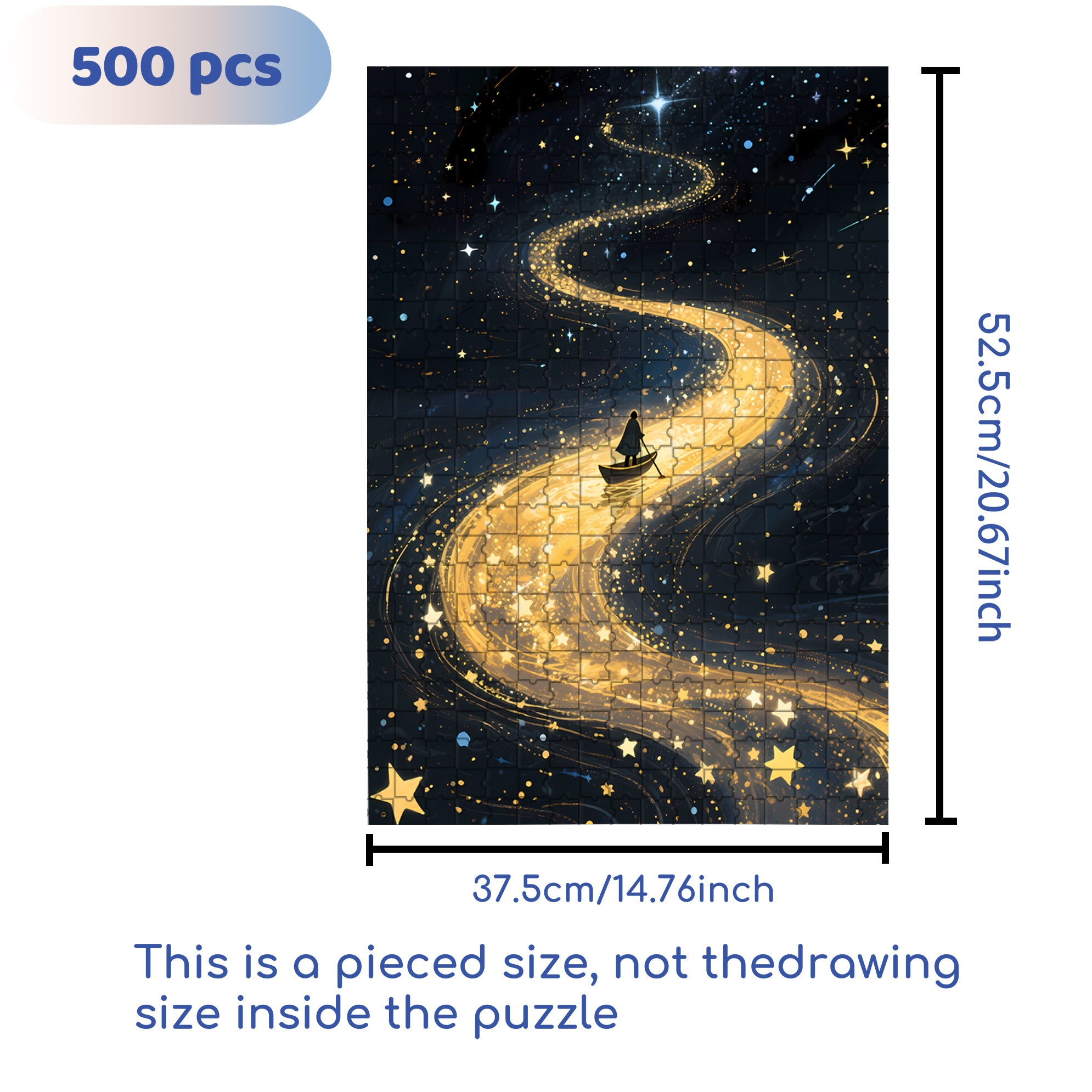 A Sky Full Of Stars 500pcs/1000pcs Jigsaw Puzzle, Scratch-Resistant, Interactive Family Game & Brain-Boosting DIY Decor, Perfect for Halloween, Christmas & New Year Gifts, Family Puzzle Game