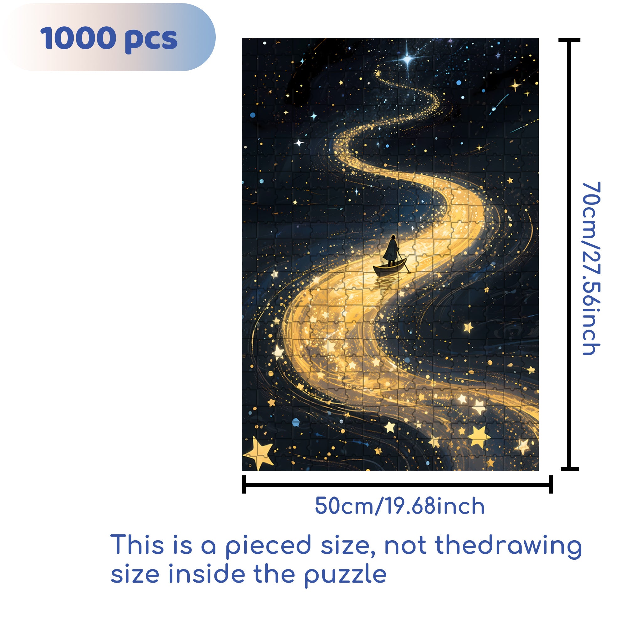 A Sky Full Of Stars 500pcs/1000pcs Jigsaw Puzzle, Scratch-Resistant, Interactive Family Game & Brain-Boosting DIY Decor, Perfect for Halloween, Christmas & New Year Gifts, Family Puzzle Game