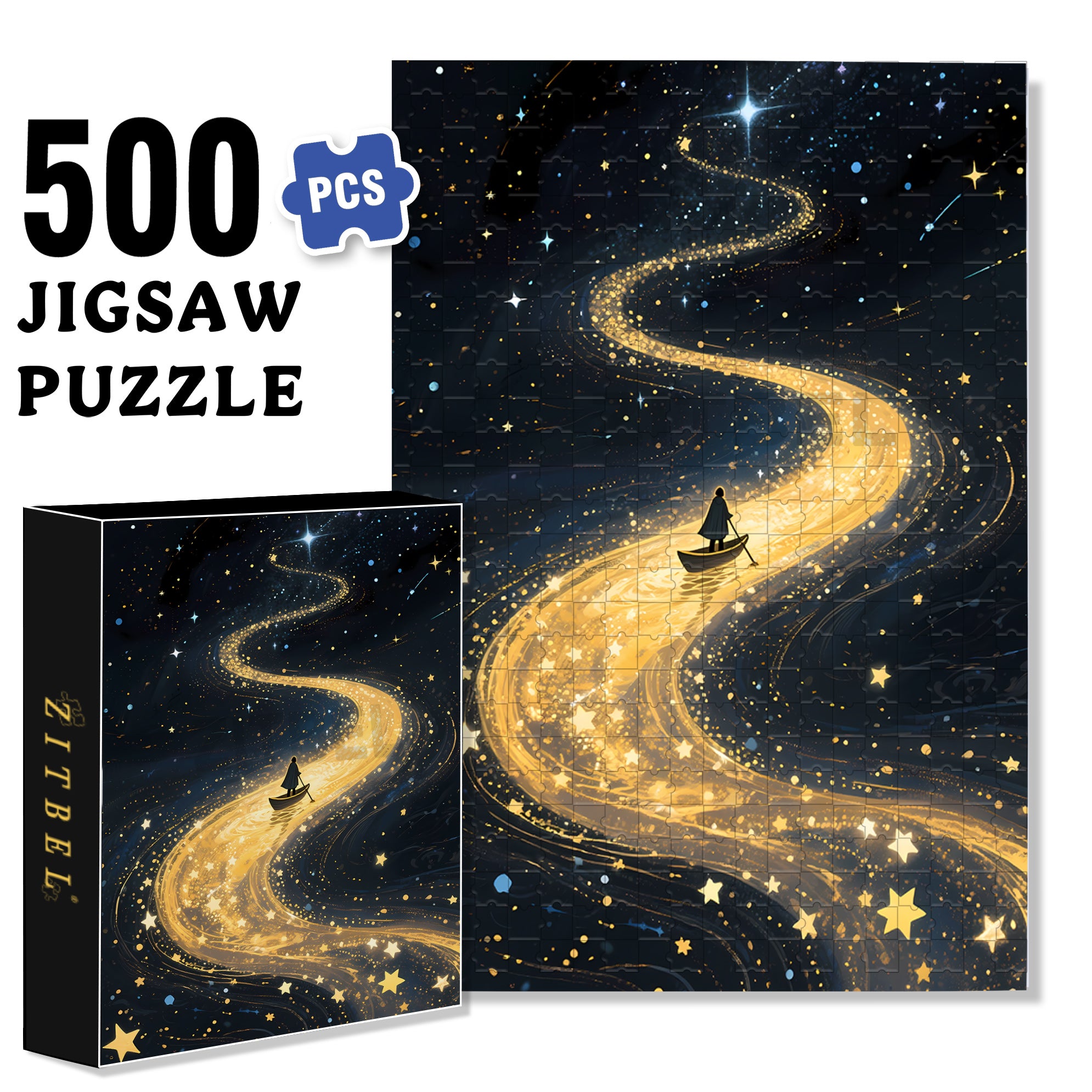 A Sky Full Of Stars 500pcs/1000pcs Jigsaw Puzzle, Scratch-Resistant, Interactive Family Game & Brain-Boosting DIY Decor, Perfect for Halloween, Christmas & New Year Gifts, Family Puzzle Game