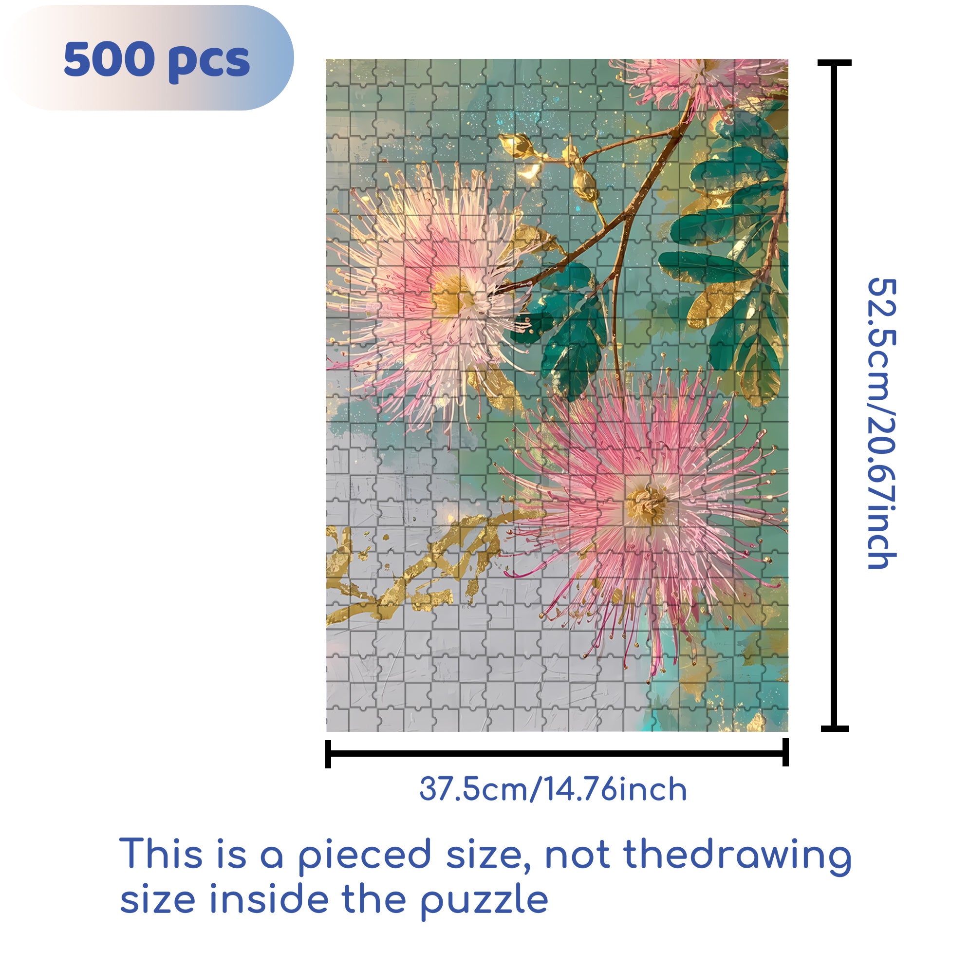 Albizia Julibrissin 500pcs/1000pcs Jigsaw Puzzle, Scratch-Resistant, Interactive Family Game & Brain-Boosting DIY Decor, Perfect for Halloween, Christmas & New Year Gifts, Family Puzzle Game