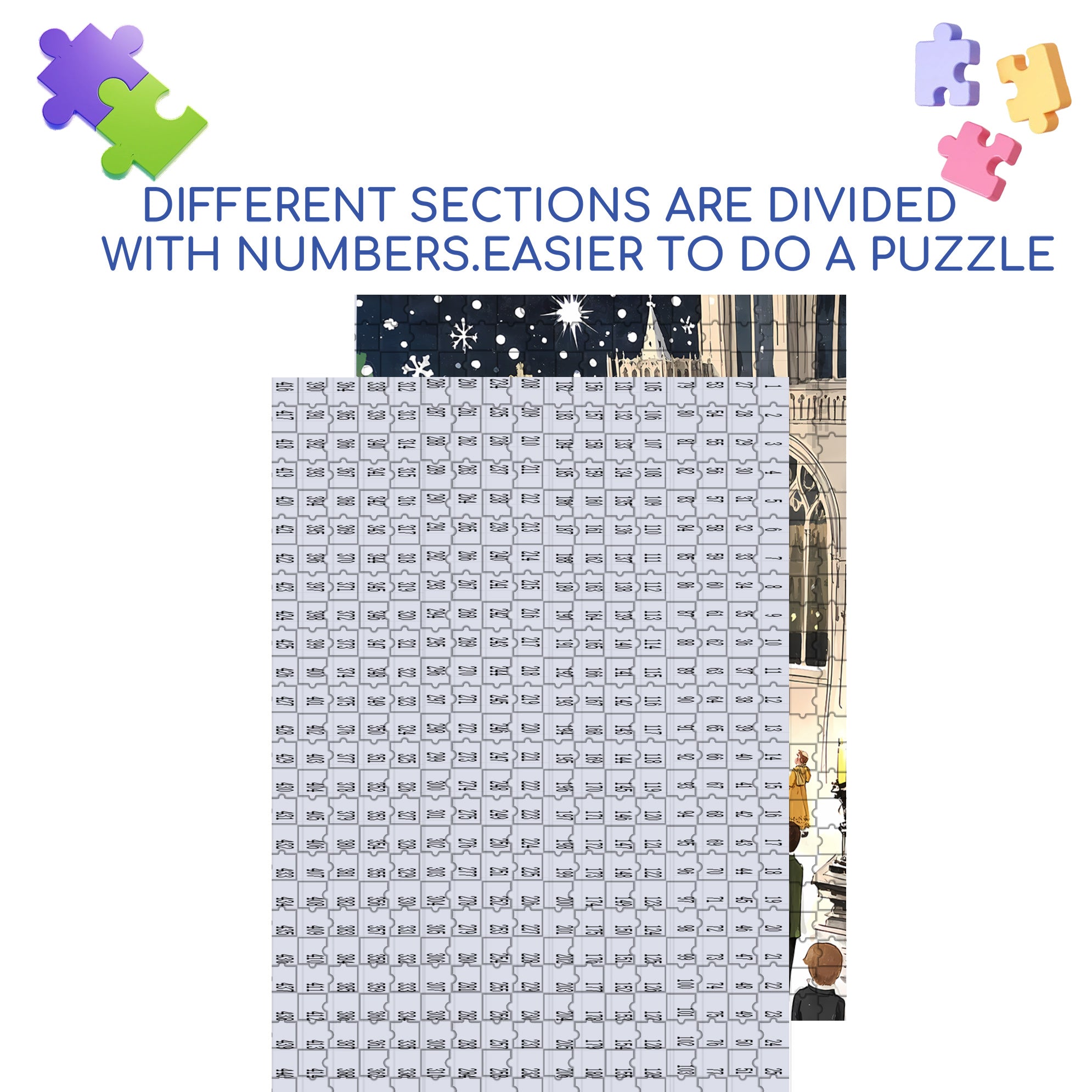 Christmas Eve 500pcs/1000pcs Jigsaw Puzzle, Scratch-Resistant, Interactive Family Game & Brain-Boosting DIY Decor, Perfect for Halloween, Christmas & New Year Gifts, Family Puzzle Game