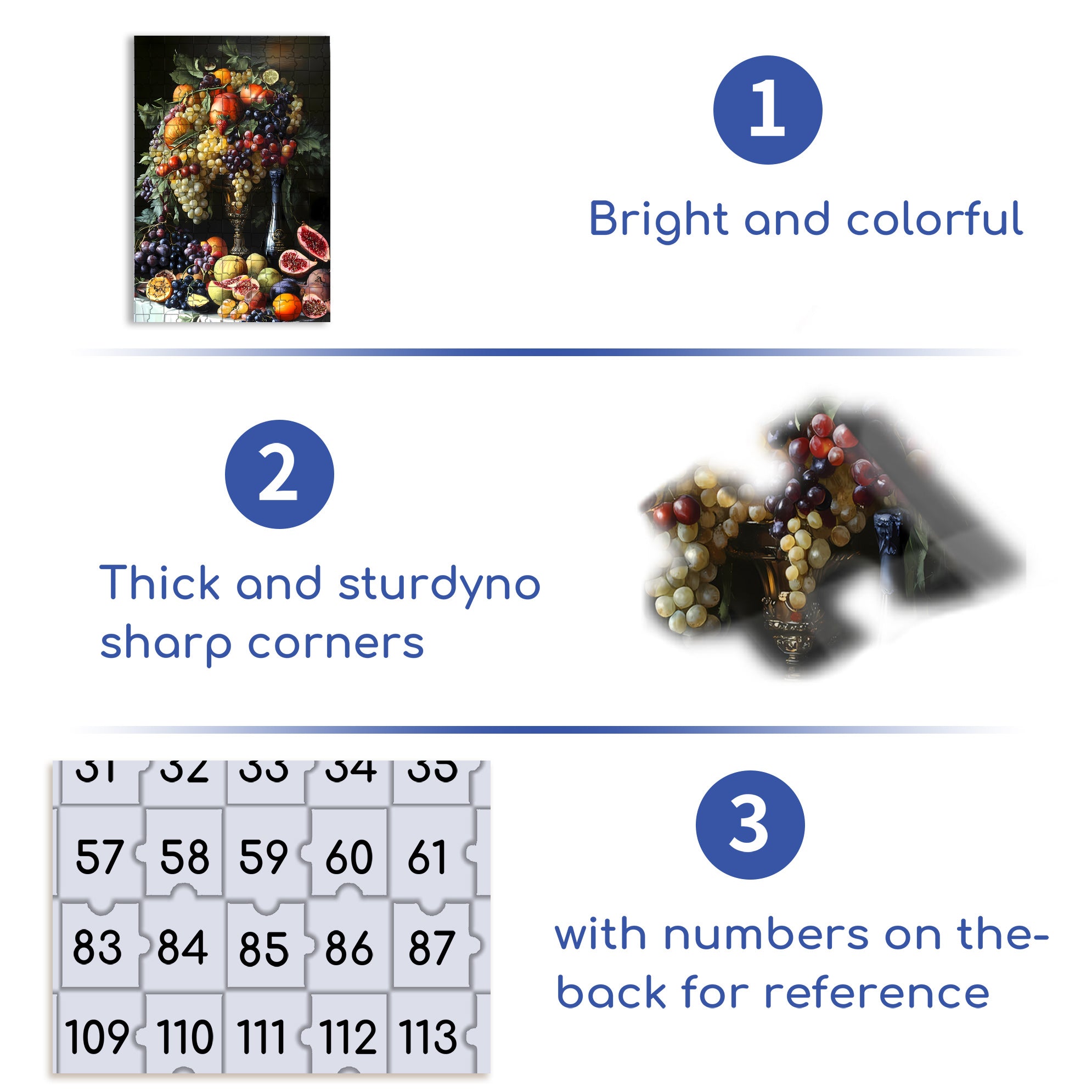 Fruit Feast 500pcs/1000pcs Jigsaw Puzzle, Scratch-Resistant, Interactive Family Game & Brain-Boosting DIY Decor, Perfect for Halloween, Christmas & New Year Gifts, Family Puzzle Game