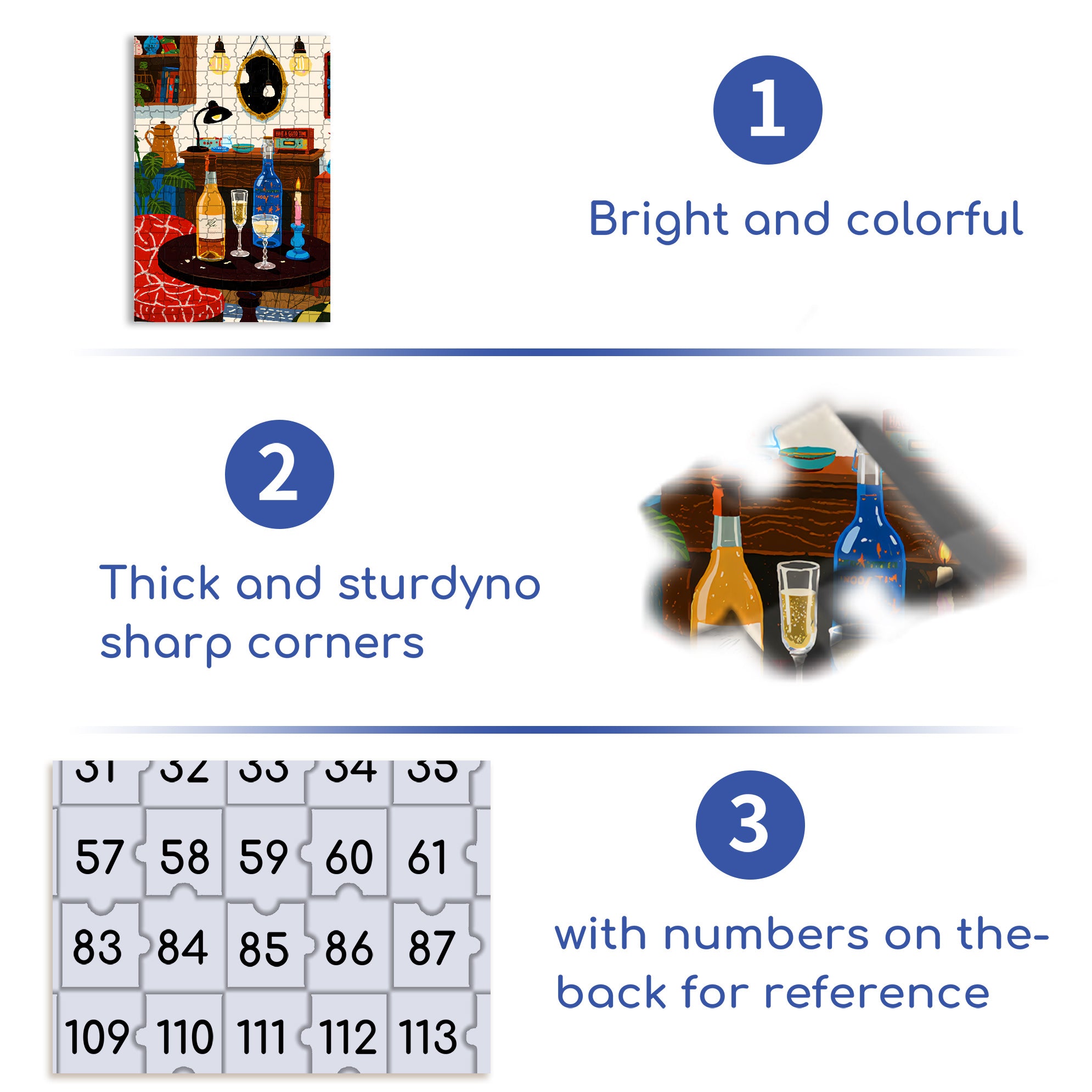 Happy Hour 500pcs/1000pcs Jigsaw Puzzle, Scratch-Resistant, Interactive Family Game & Brain-Boosting DIY Decor, Perfect for Halloween, Christmas & New Year Gifts, Family Puzzle Game