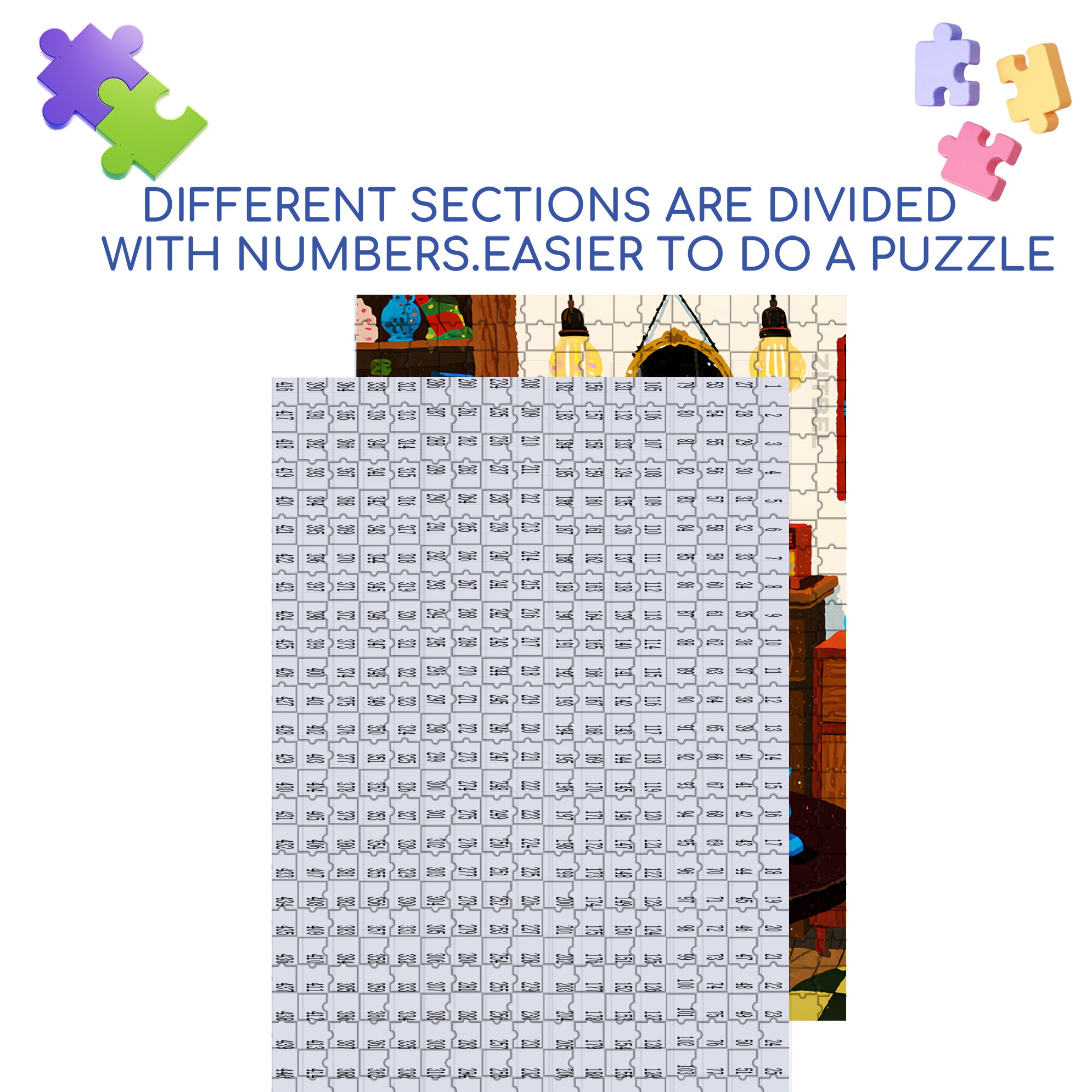 Happy Hour 500pcs/1000pcs Jigsaw Puzzle, Scratch-Resistant, Interactive Family Game & Brain-Boosting DIY Decor, Perfect for Halloween, Christmas & New Year Gifts, Family Puzzle Game