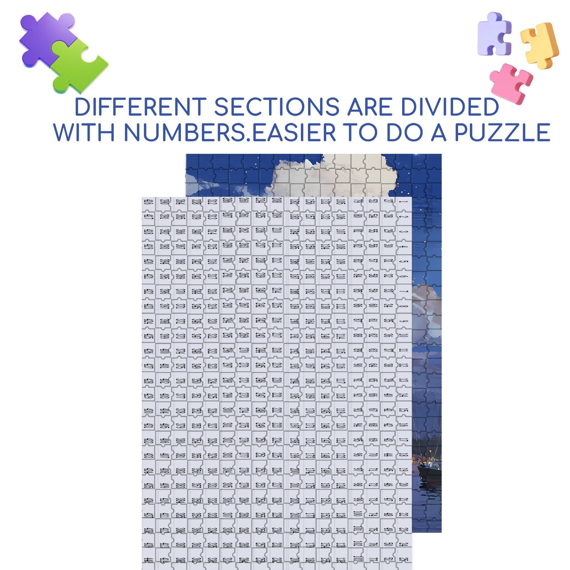 Harbor 500pcs/1000pcs Jigsaw Puzzle, Scratch-Resistant, Interactive Family Game & Brain-Boosting DIY Decor, Perfect for Halloween, Christmas & New Year Gifts, Family Puzzle Game