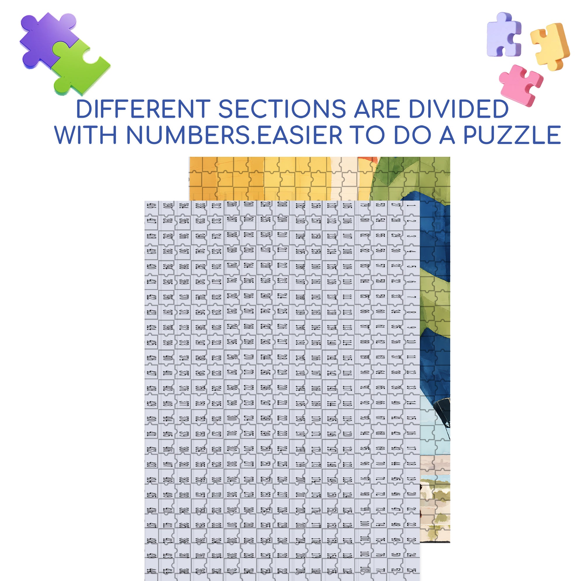 Hot Air Balloon 500pcs/1000pcs Jigsaw Puzzle, Scratch-Resistant, Interactive Family Game & Brain-Boosting DIY Decor, Perfect for Halloween, Christmas & New Year Gifts, Family Puzzle Game