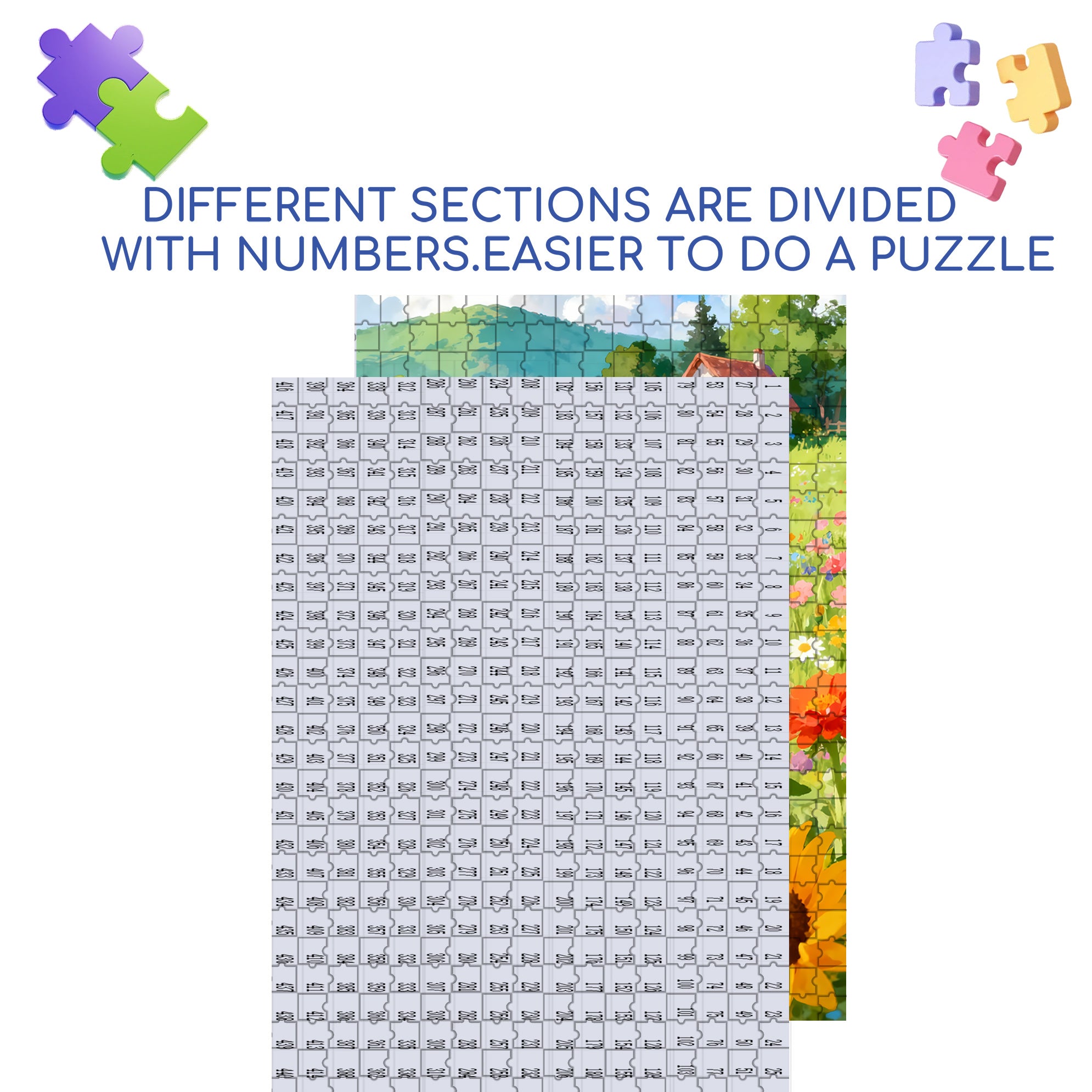 Hut On The Hillside 500pcs/1000pcs Jigsaw Puzzle, Scratch-Resistant, Interactive Family Game & Brain-Boosting DIY Decor, Perfect for Halloween, Christmas & New Year Gifts, Family Puzzle Game