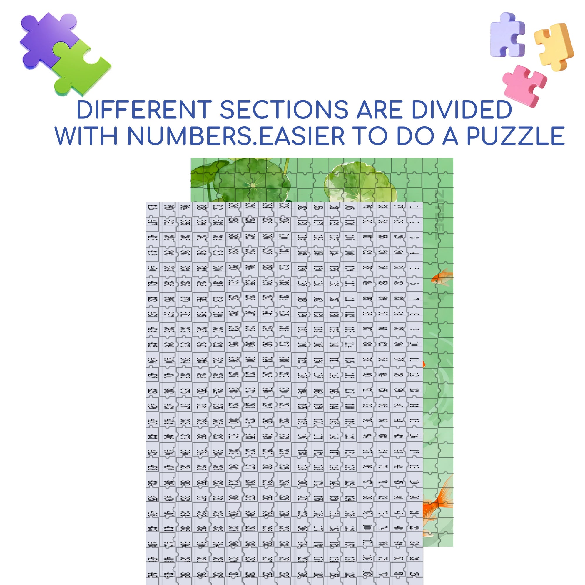 Hydrocotyle Vulgaris 500pcs/1000pcs Jigsaw Puzzle, Scratch-Resistant, Interactive Family Game & Brain-Boosting DIY Decor, Perfect for Halloween, Christmas & New Year Gifts, Family Puzzle Game