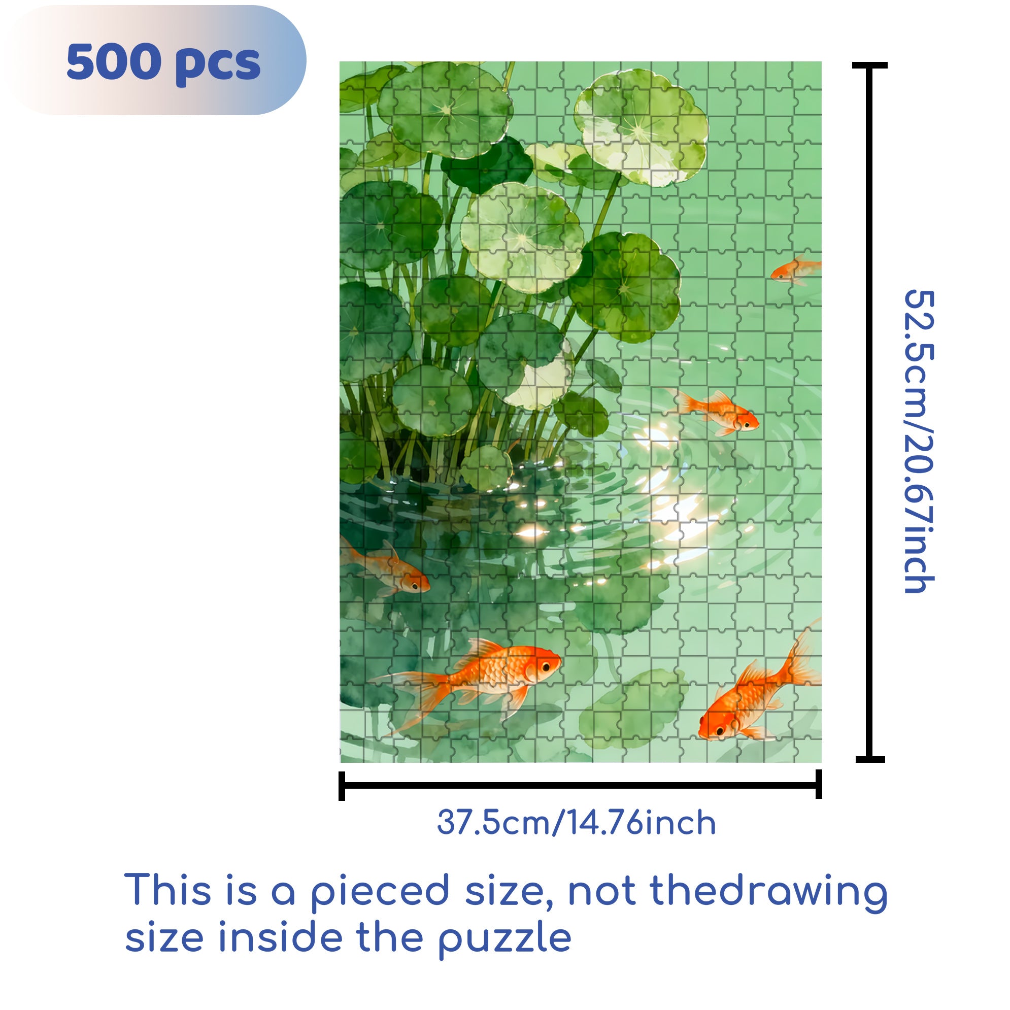 Hydrocotyle Vulgaris 500pcs/1000pcs Jigsaw Puzzle, Scratch-Resistant, Interactive Family Game & Brain-Boosting DIY Decor, Perfect for Halloween, Christmas & New Year Gifts, Family Puzzle Game