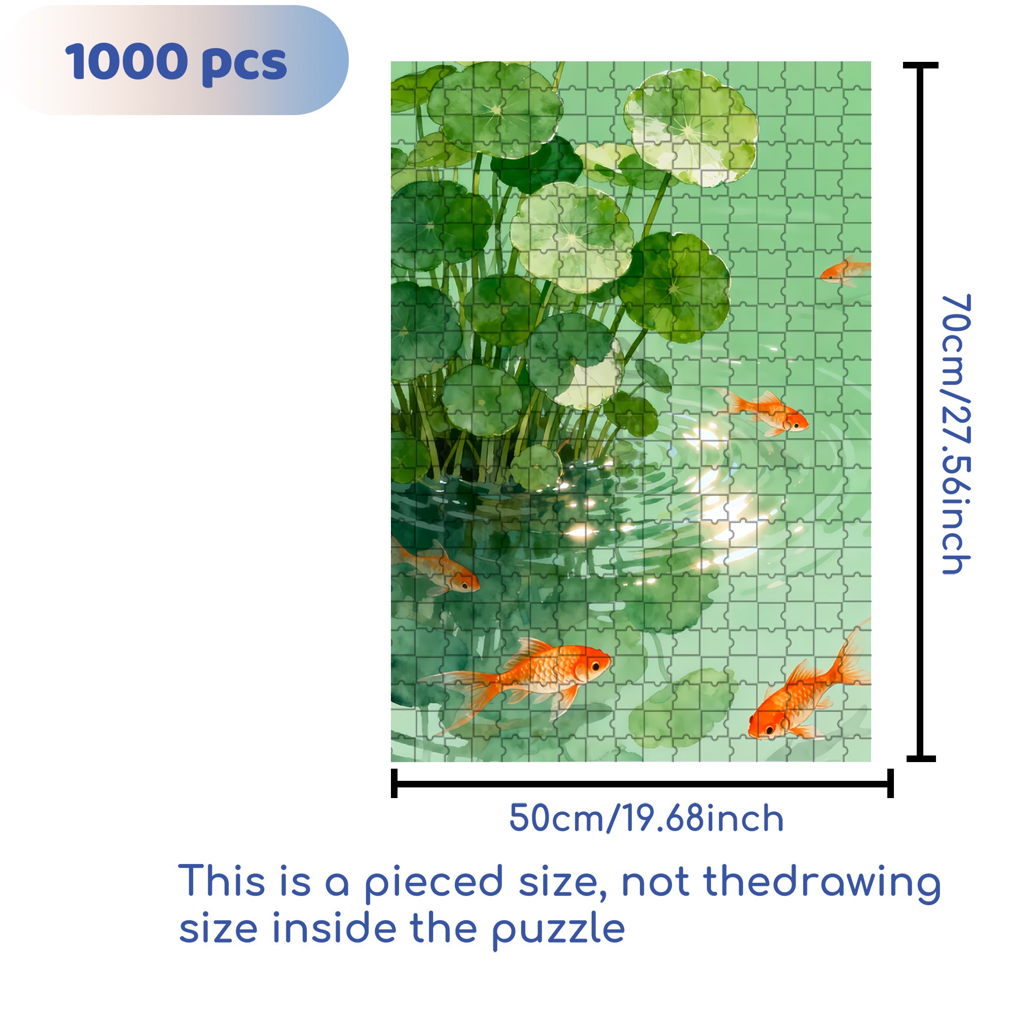 Hydrocotyle Vulgaris 500pcs/1000pcs Jigsaw Puzzle, Scratch-Resistant, Interactive Family Game & Brain-Boosting DIY Decor, Perfect for Halloween, Christmas & New Year Gifts, Family Puzzle Game