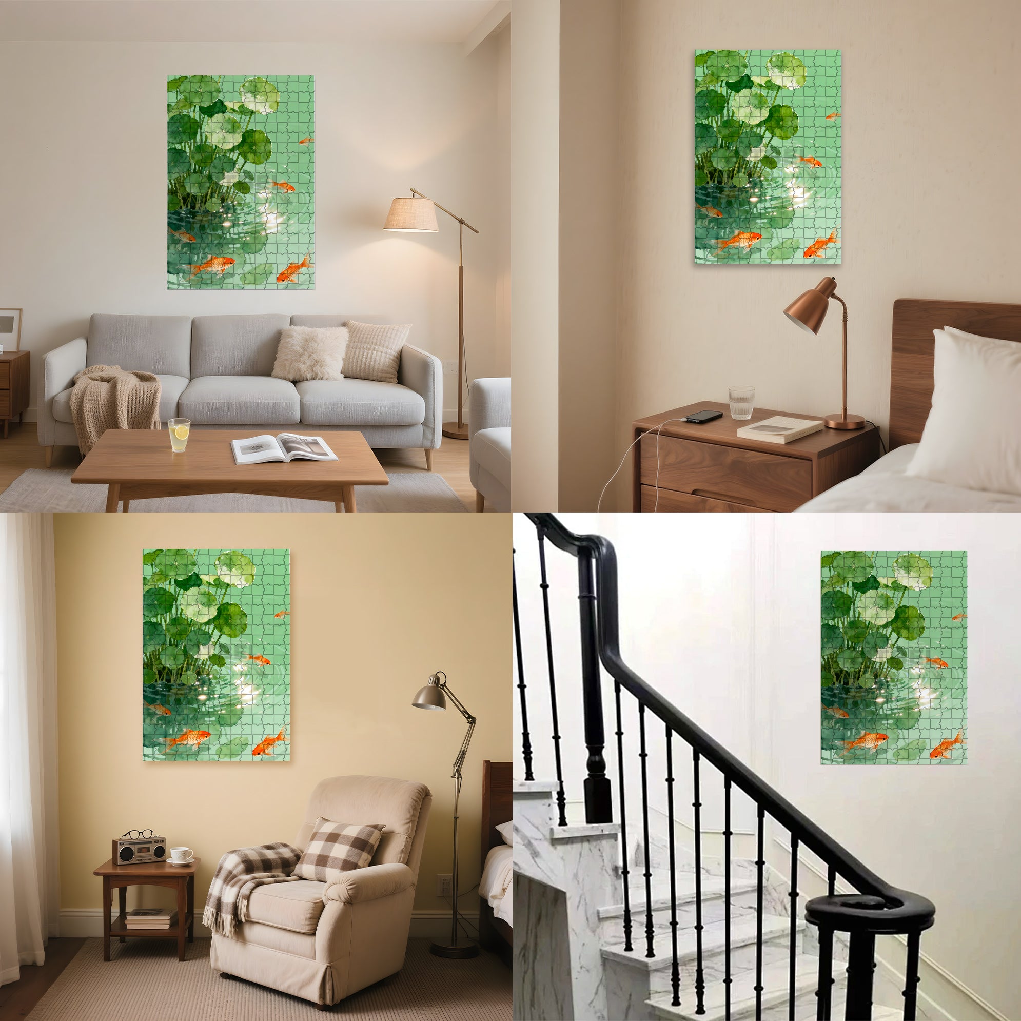 Hydrocotyle Vulgaris 500pcs/1000pcs Jigsaw Puzzle, Scratch-Resistant, Interactive Family Game & Brain-Boosting DIY Decor, Perfect for Halloween, Christmas & New Year Gifts, Family Puzzle Game