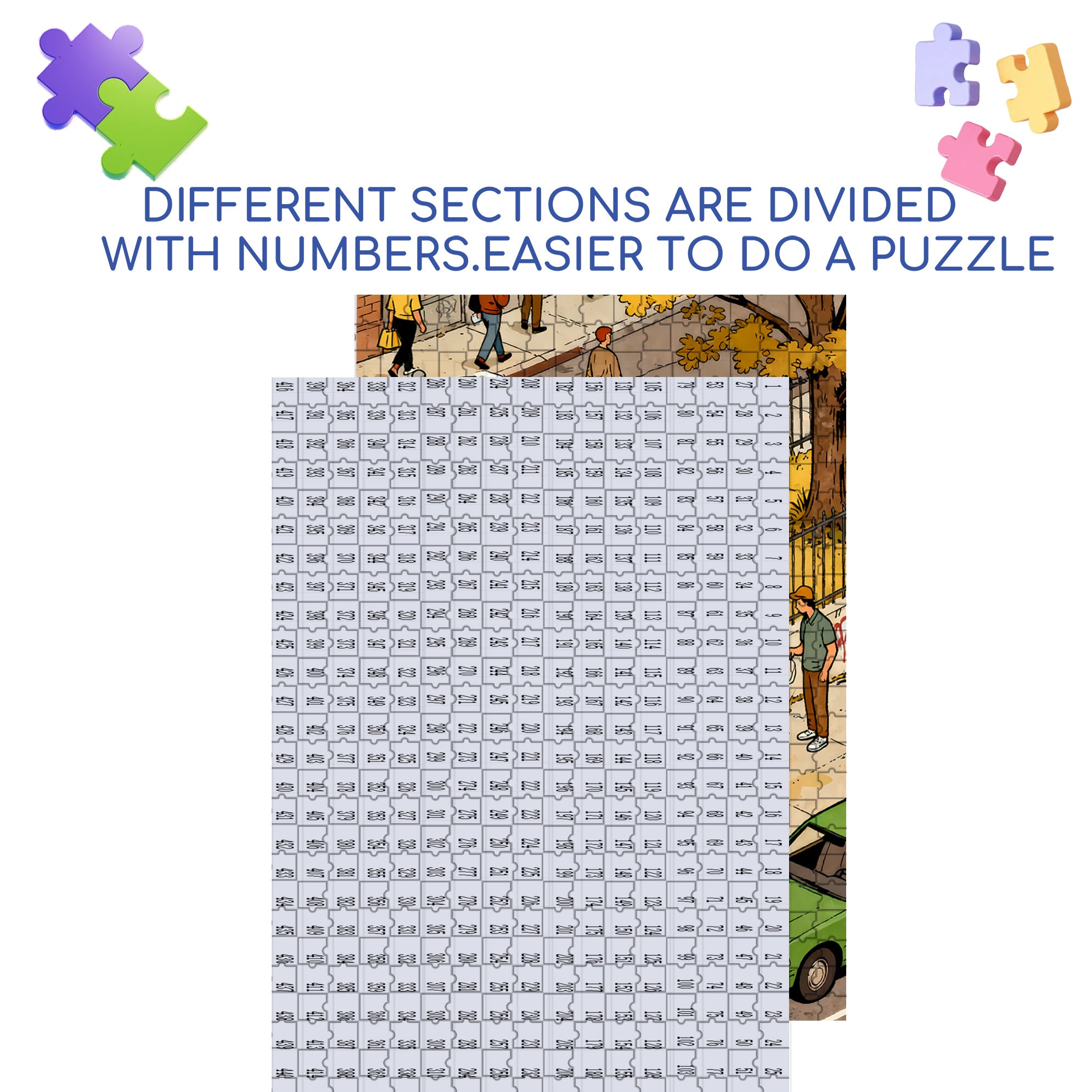 Jamaica Park 500pcs/1000pcs Jigsaw Puzzle, Scratch-Resistant, Interactive Family Game & Brain-Boosting DIY Decor, Perfect for Halloween, Christmas & New Year Gifts, Family Puzzle Game