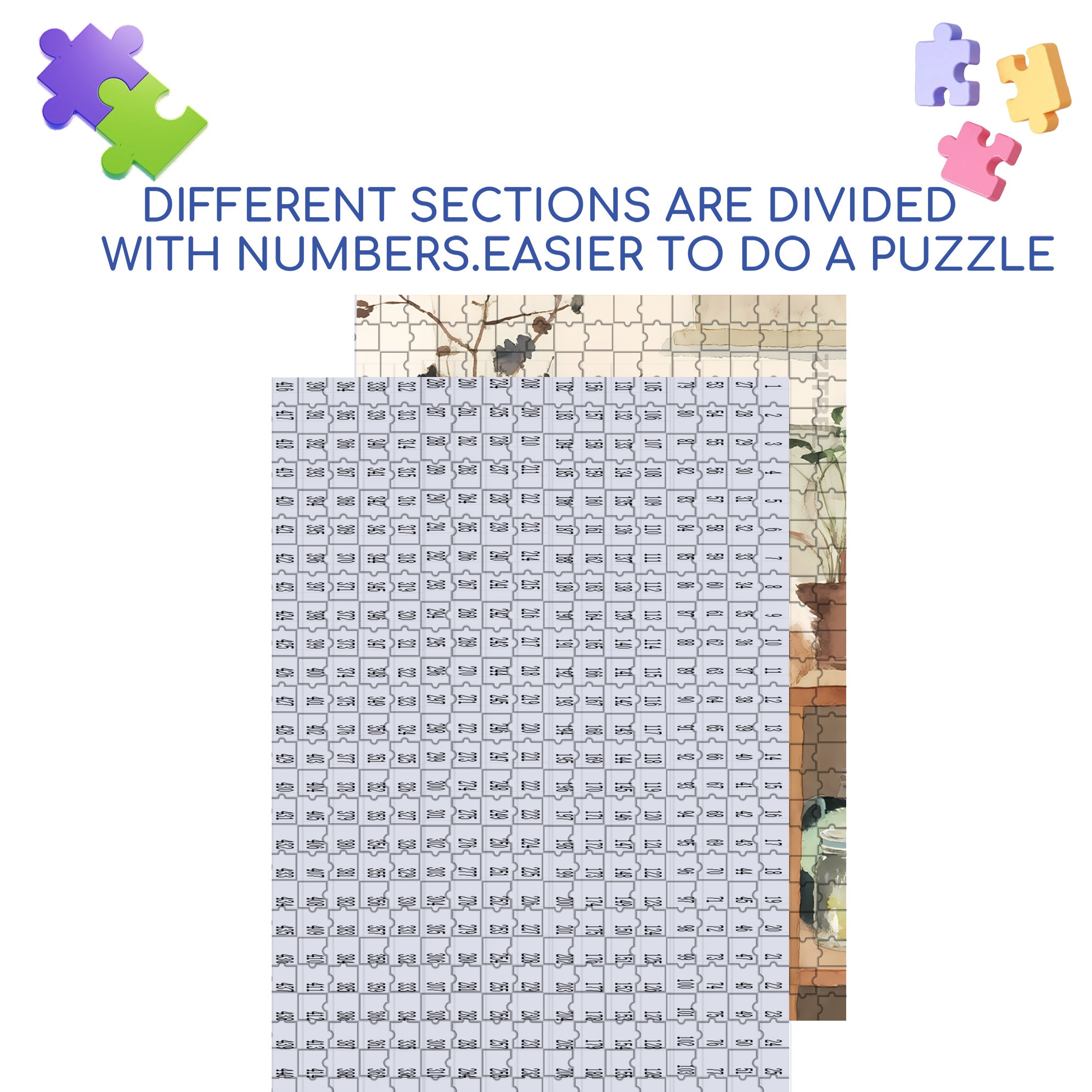 Lovely 500pcs/1000pcs Jigsaw Puzzle, Scratch-Resistant, Interactive Family Game & Brain-Boosting DIY Decor, Perfect for Halloween, Christmas & New Year Gifts, Family Puzzle Game