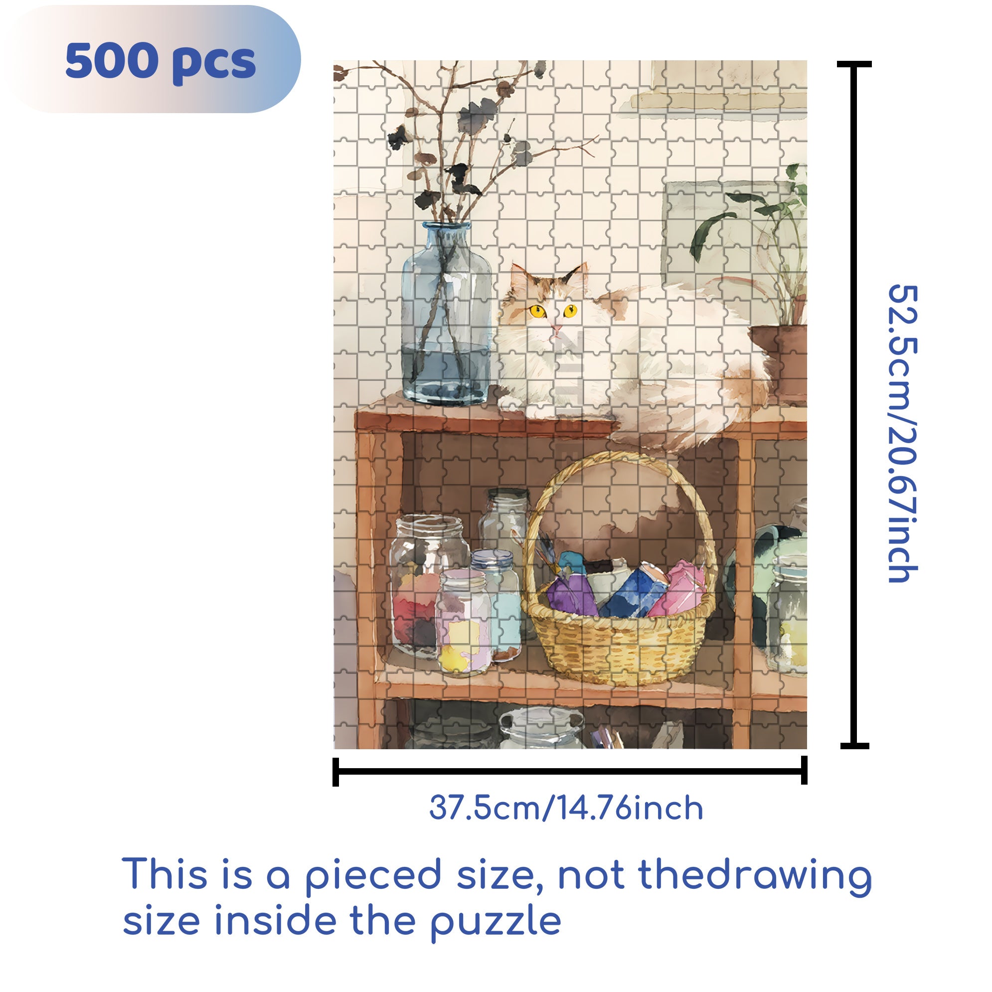 Lovely 500pcs/1000pcs Jigsaw Puzzle, Scratch-Resistant, Interactive Family Game & Brain-Boosting DIY Decor, Perfect for Halloween, Christmas & New Year Gifts, Family Puzzle Game