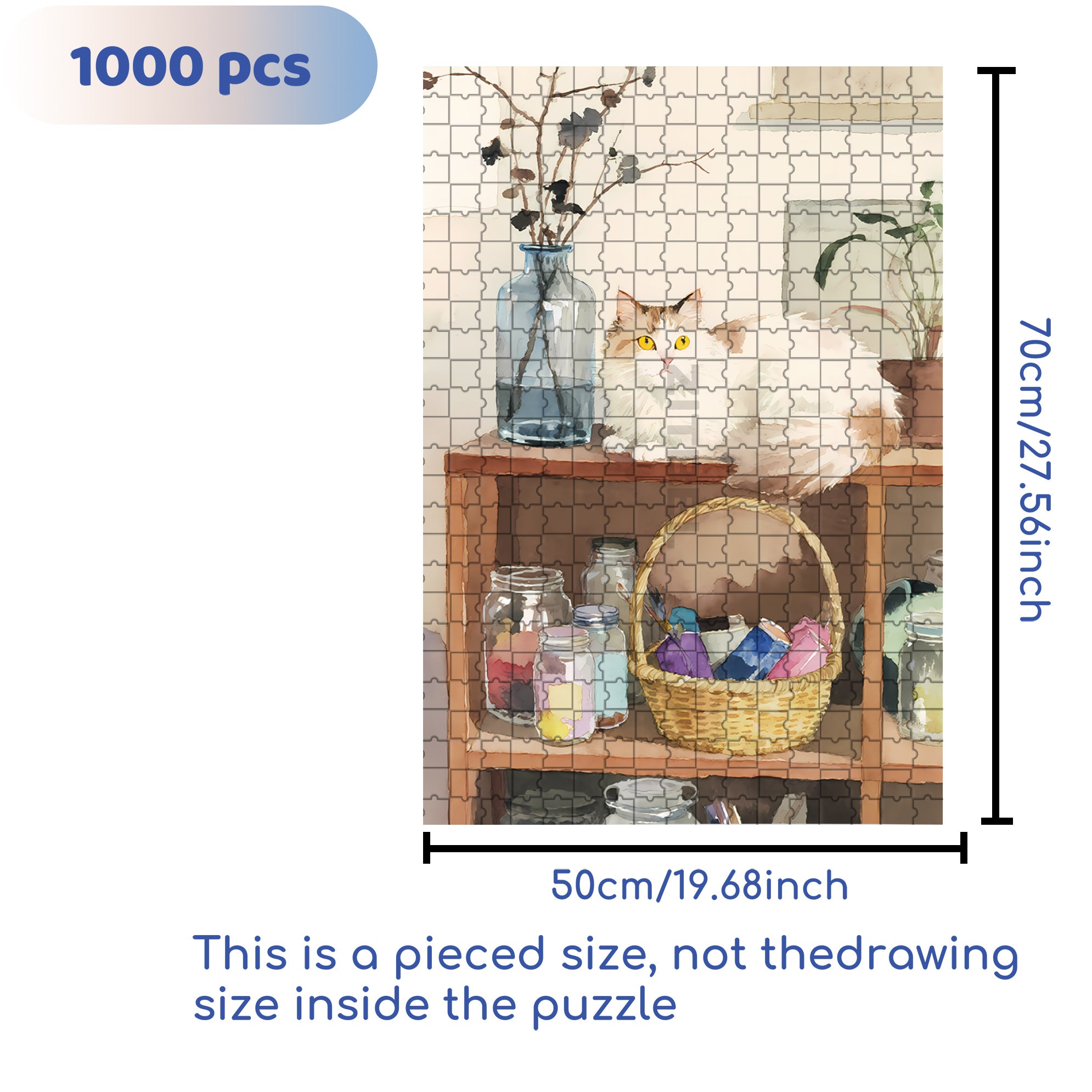 Lovely 500pcs/1000pcs Jigsaw Puzzle, Scratch-Resistant, Interactive Family Game & Brain-Boosting DIY Decor, Perfect for Halloween, Christmas & New Year Gifts, Family Puzzle Game