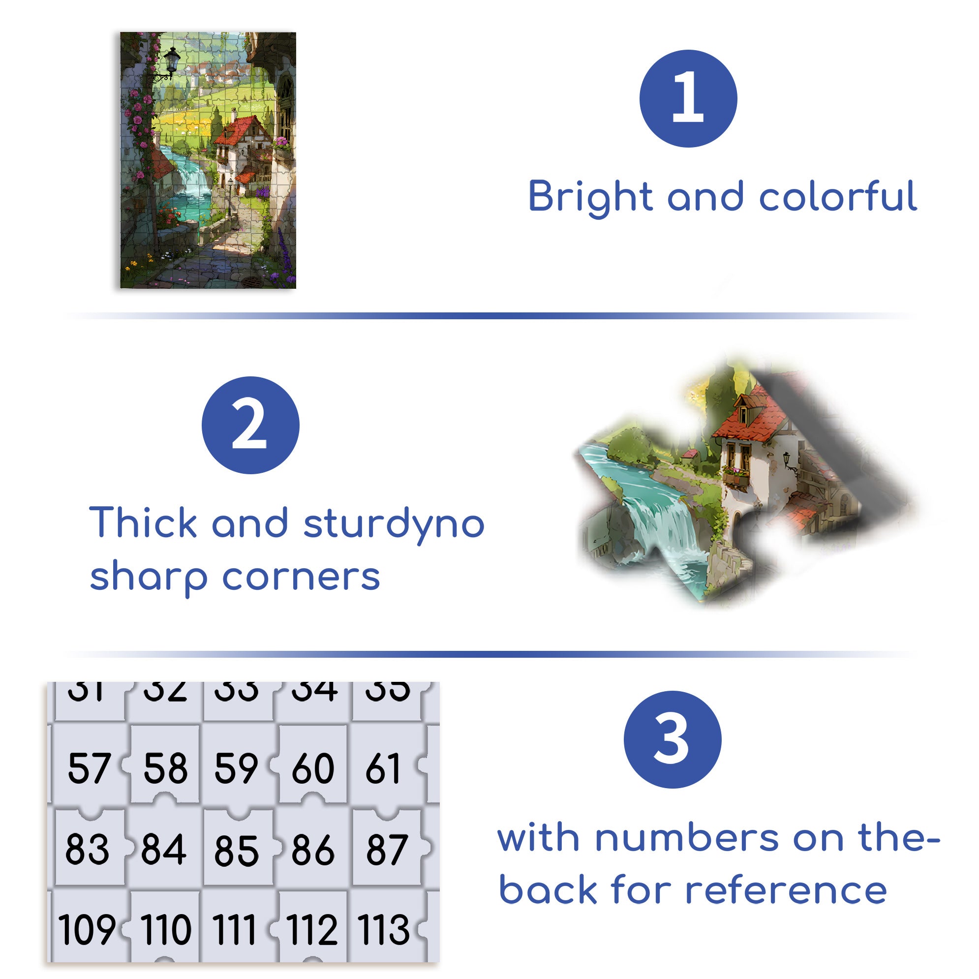 Mysterious Town 500pcs/1000pcs Jigsaw Puzzle, Scratch-Resistant, Interactive Family Game & Brain-Boosting DIY Decor, Perfect for Halloween, Christmas & New Year Gifts, Family Puzzle Game