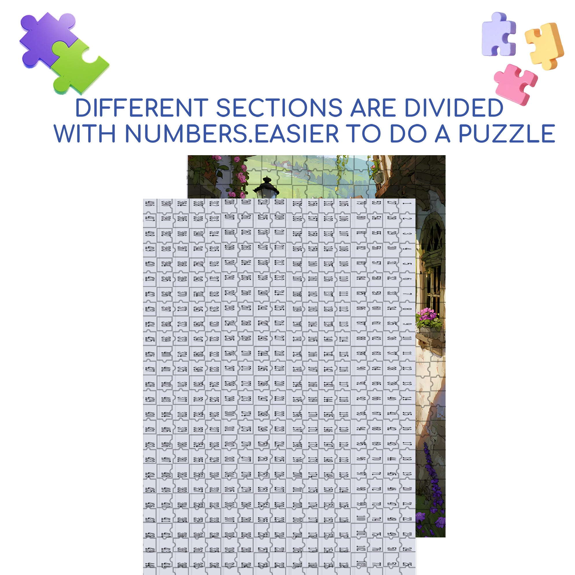Mysterious Town 500pcs/1000pcs Jigsaw Puzzle, Scratch-Resistant, Interactive Family Game & Brain-Boosting DIY Decor, Perfect for Halloween, Christmas & New Year Gifts, Family Puzzle Game