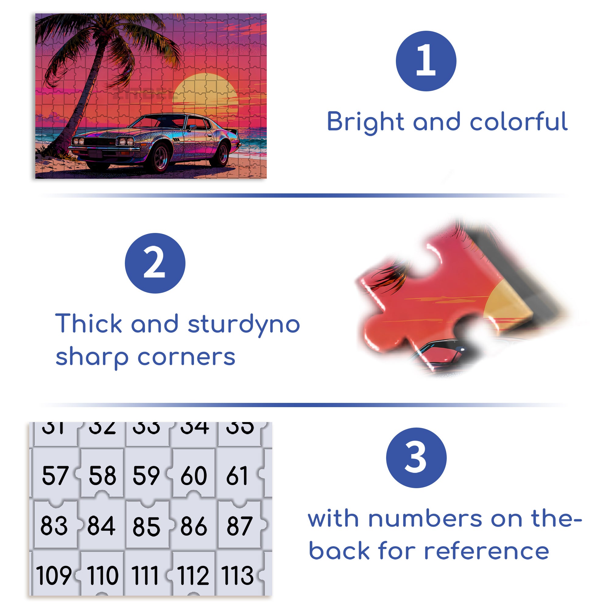 Palm Trees 500pcs/1000pcs Jigsaw Puzzle, Scratch-Resistant, Interactive Family Game & Brain-Boosting DIY Decor, Perfect for Halloween, Christmas & New Year Gifts, Family Puzzle Game