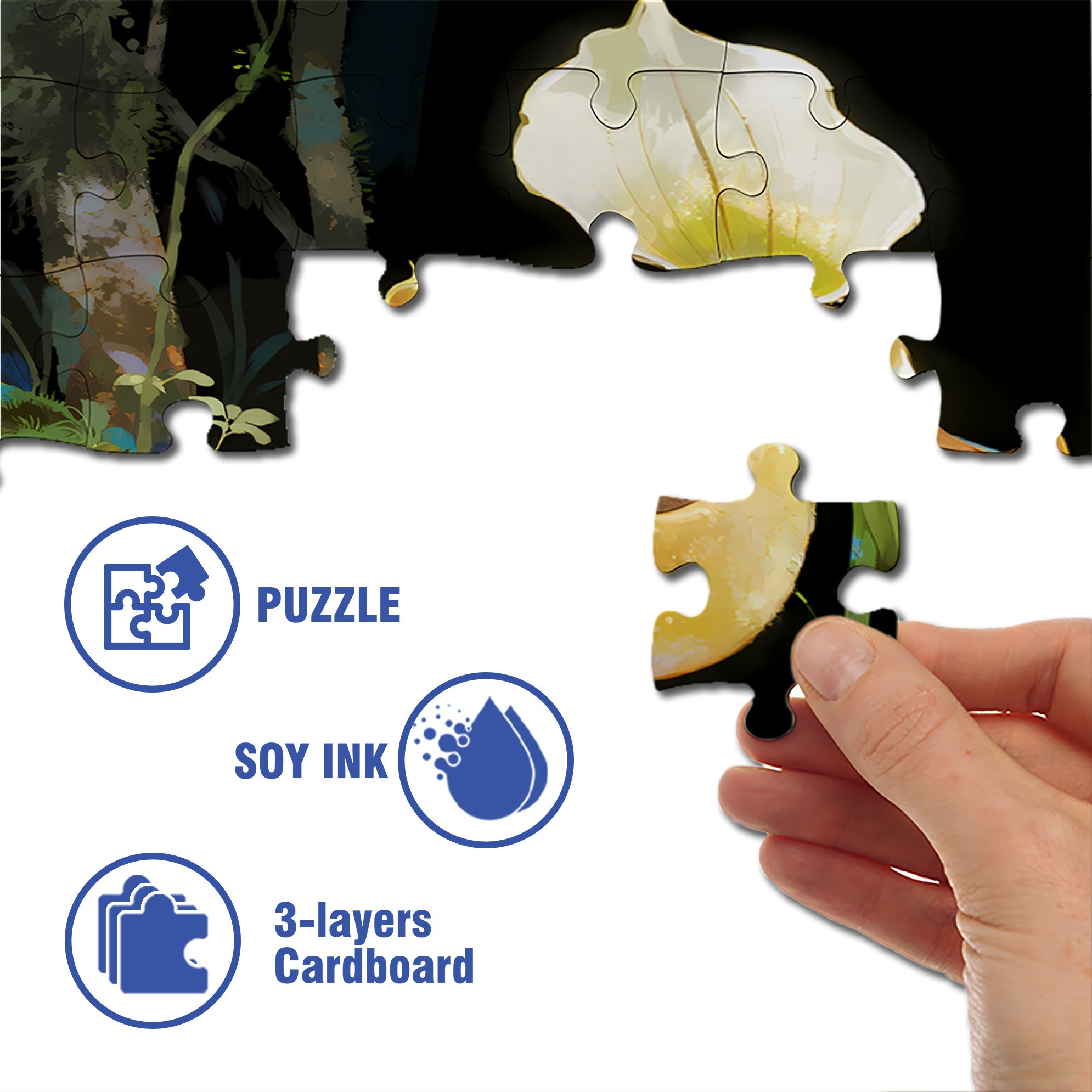 Paphiopedilum 2 500pcs/1000pcs Jigsaw Puzzle, Scratch-Resistant, Interactive Family Game & Brain-Boosting DIY Decor, Perfect for Halloween, Christmas & New Year Gifts, Family Puzzle Game