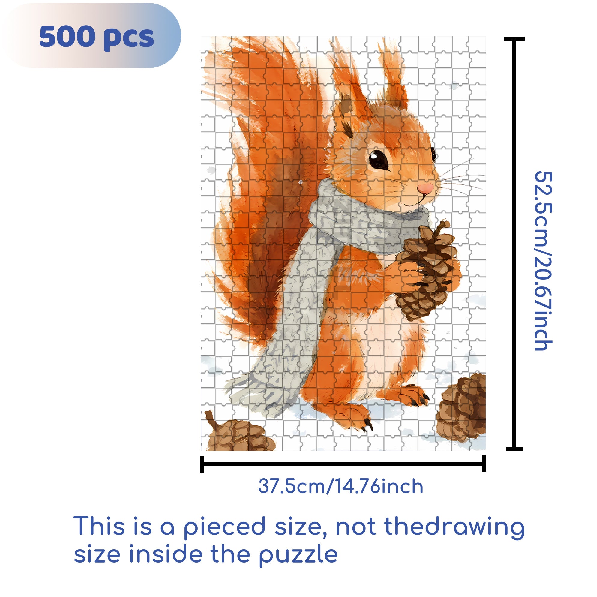 Pine Cones 500pcs/1000pcs Jigsaw Puzzle, Scratch-Resistant, Interactive Family Game & Brain-Boosting DIY Decor, Perfect for Halloween, Christmas & New Year Gifts, Family Puzzle Game
