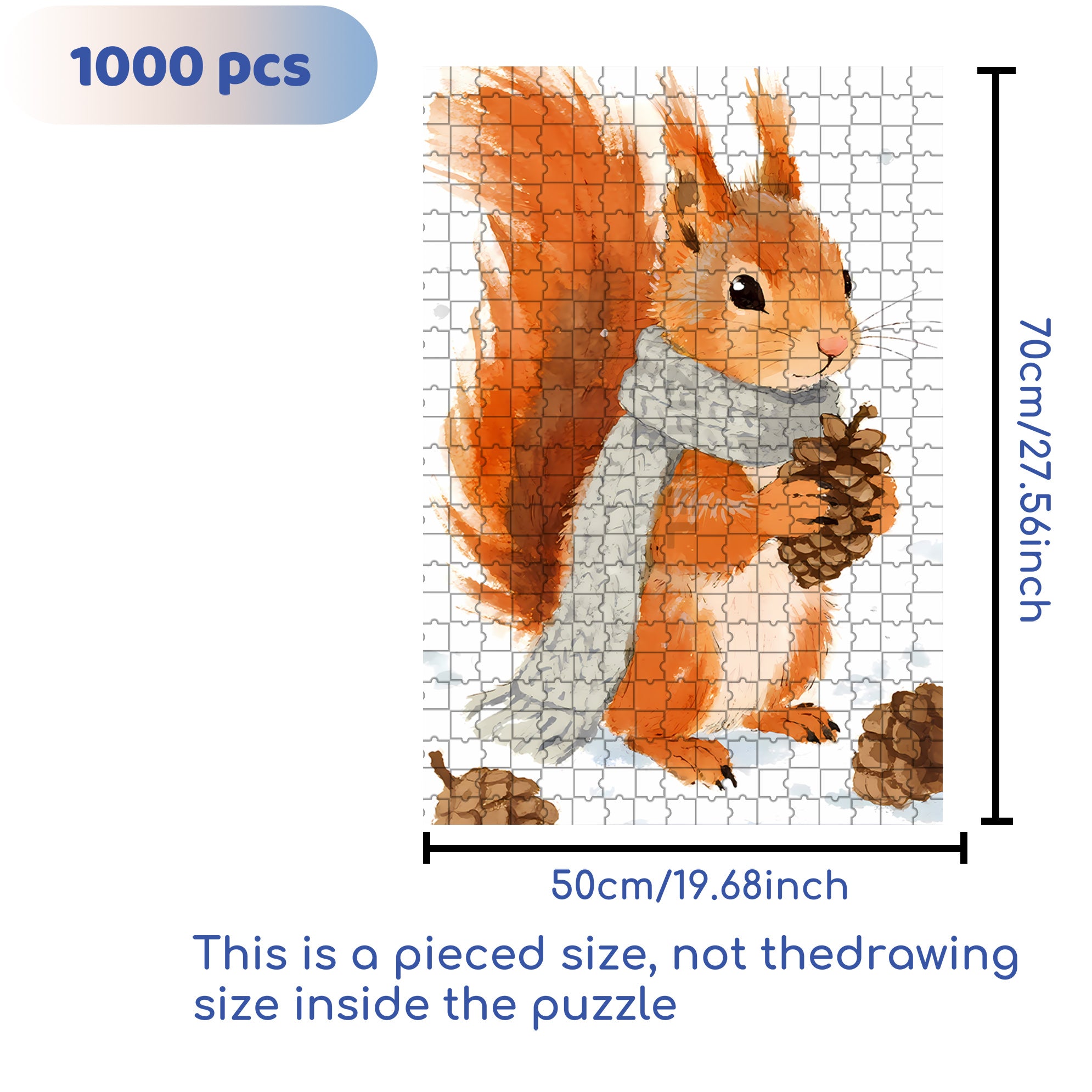 Pine Cones 500pcs/1000pcs Jigsaw Puzzle, Scratch-Resistant, Interactive Family Game & Brain-Boosting DIY Decor, Perfect for Halloween, Christmas & New Year Gifts, Family Puzzle Game
