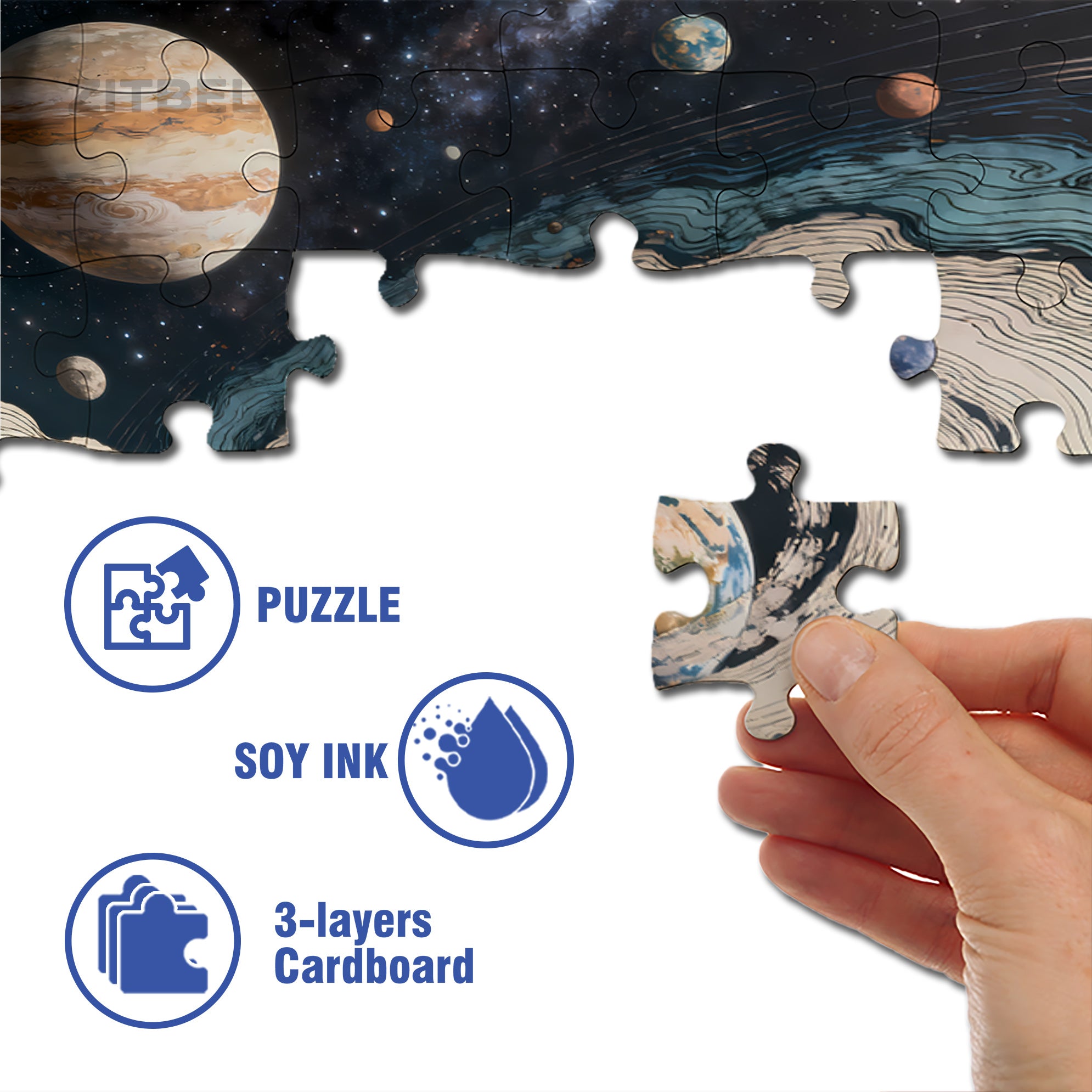 Planet 500pcs/1000pcs Jigsaw Puzzle, Scratch-Resistant, Interactive Family Game & Brain-Boosting DIY Decor, Perfect for Halloween, Christmas & New Year Gifts, Family Puzzle Game