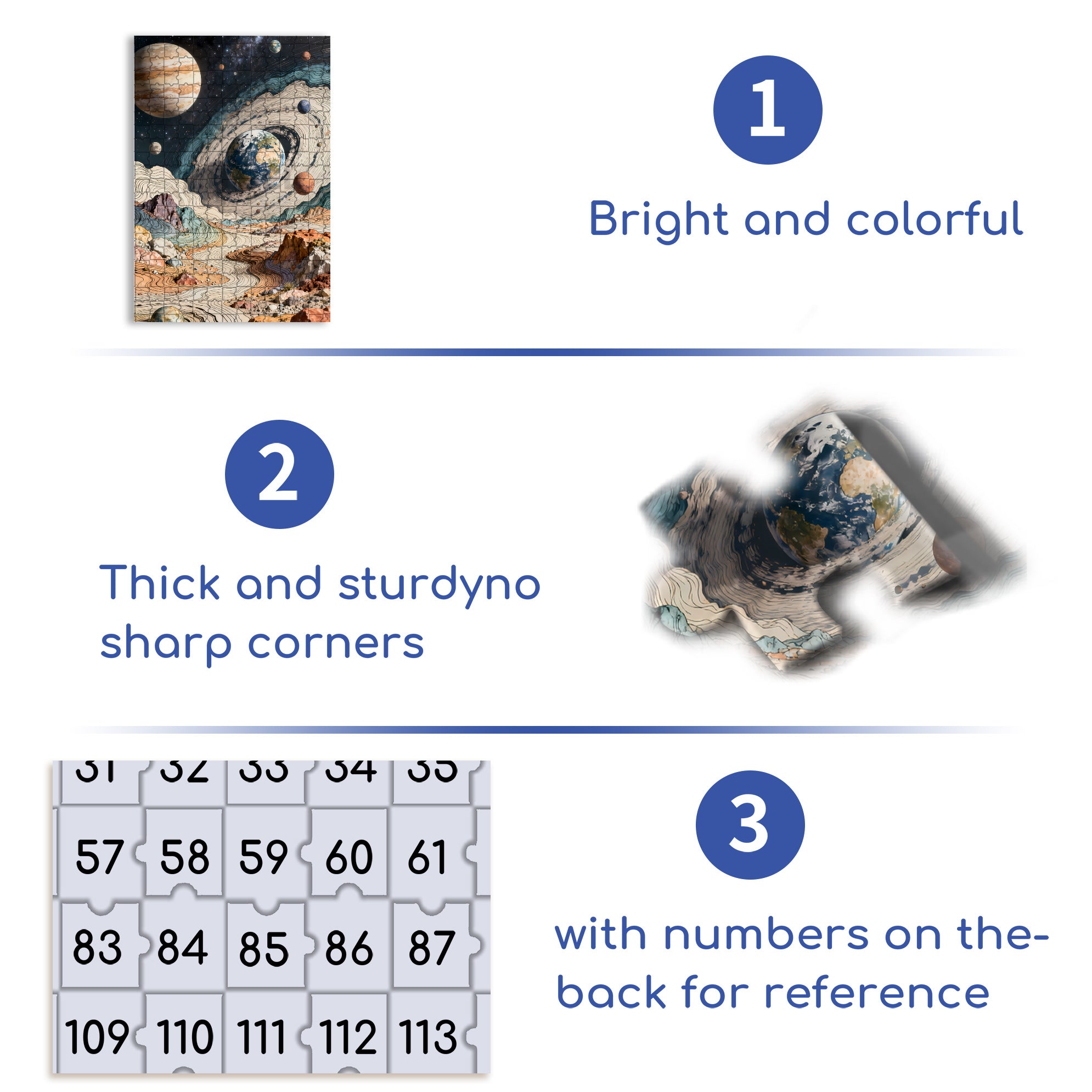 Planet 500pcs/1000pcs Jigsaw Puzzle, Scratch-Resistant, Interactive Family Game & Brain-Boosting DIY Decor, Perfect for Halloween, Christmas & New Year Gifts, Family Puzzle Game