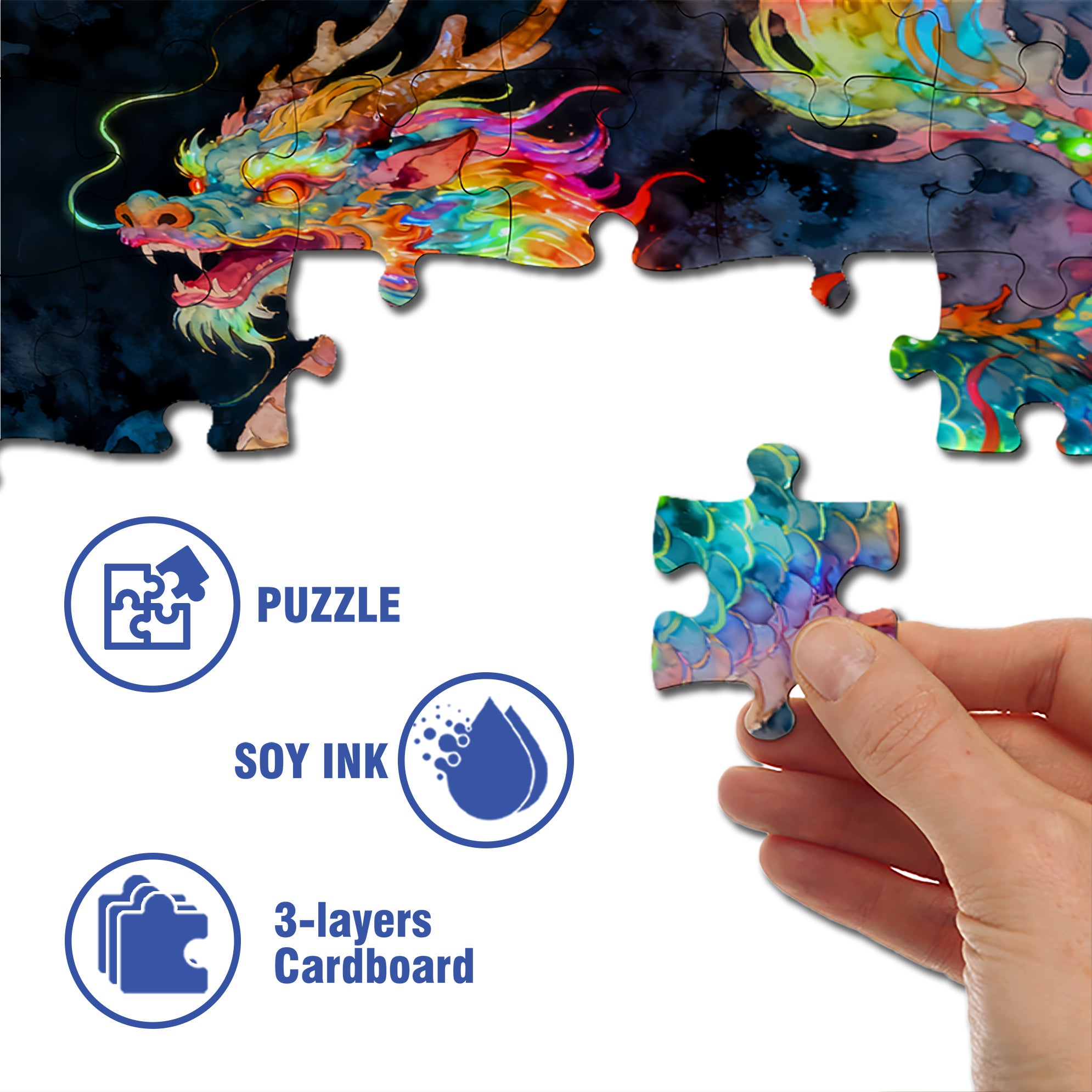 Qilin 500pcs/1000pcs Jigsaw Puzzle, Scratch-Resistant, Interactive Family Game & Brain-Boosting DIY Decor, Perfect for Halloween, Christmas & New Year Gifts, Family Puzzle Game