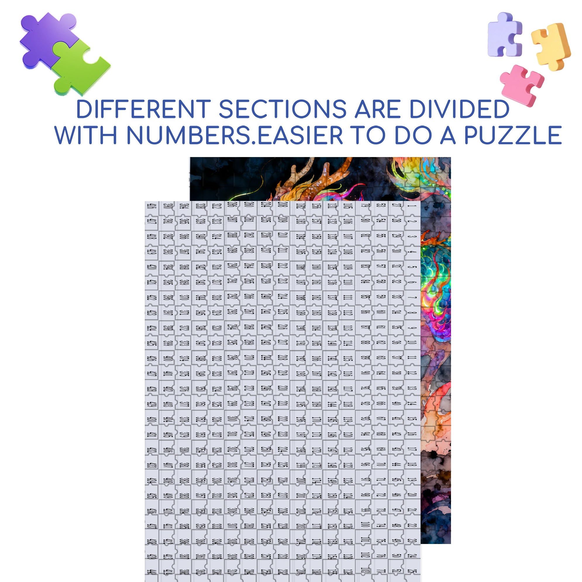 Qilin 500pcs/1000pcs Jigsaw Puzzle, Scratch-Resistant, Interactive Family Game & Brain-Boosting DIY Decor, Perfect for Halloween, Christmas & New Year Gifts, Family Puzzle Game
