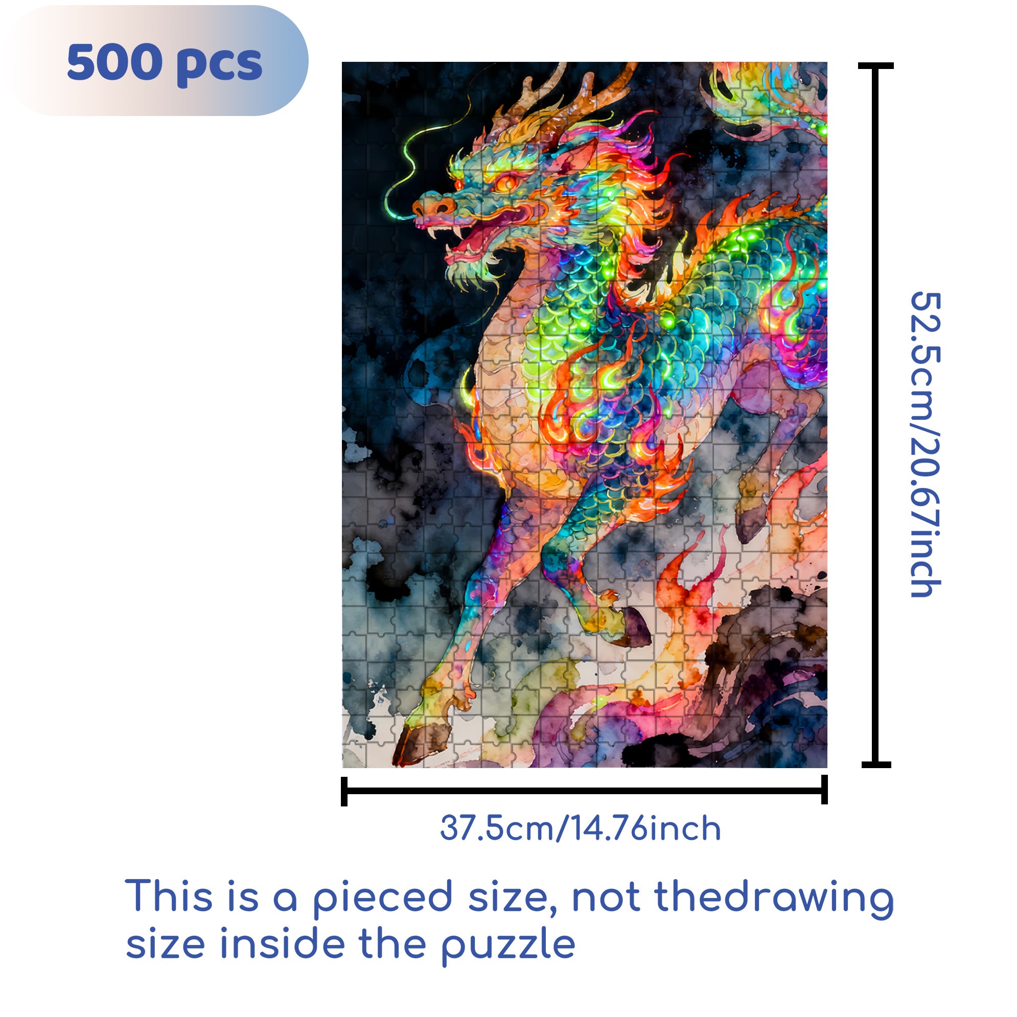 Qilin 500pcs/1000pcs Jigsaw Puzzle, Scratch-Resistant, Interactive Family Game & Brain-Boosting DIY Decor, Perfect for Halloween, Christmas & New Year Gifts, Family Puzzle Game
