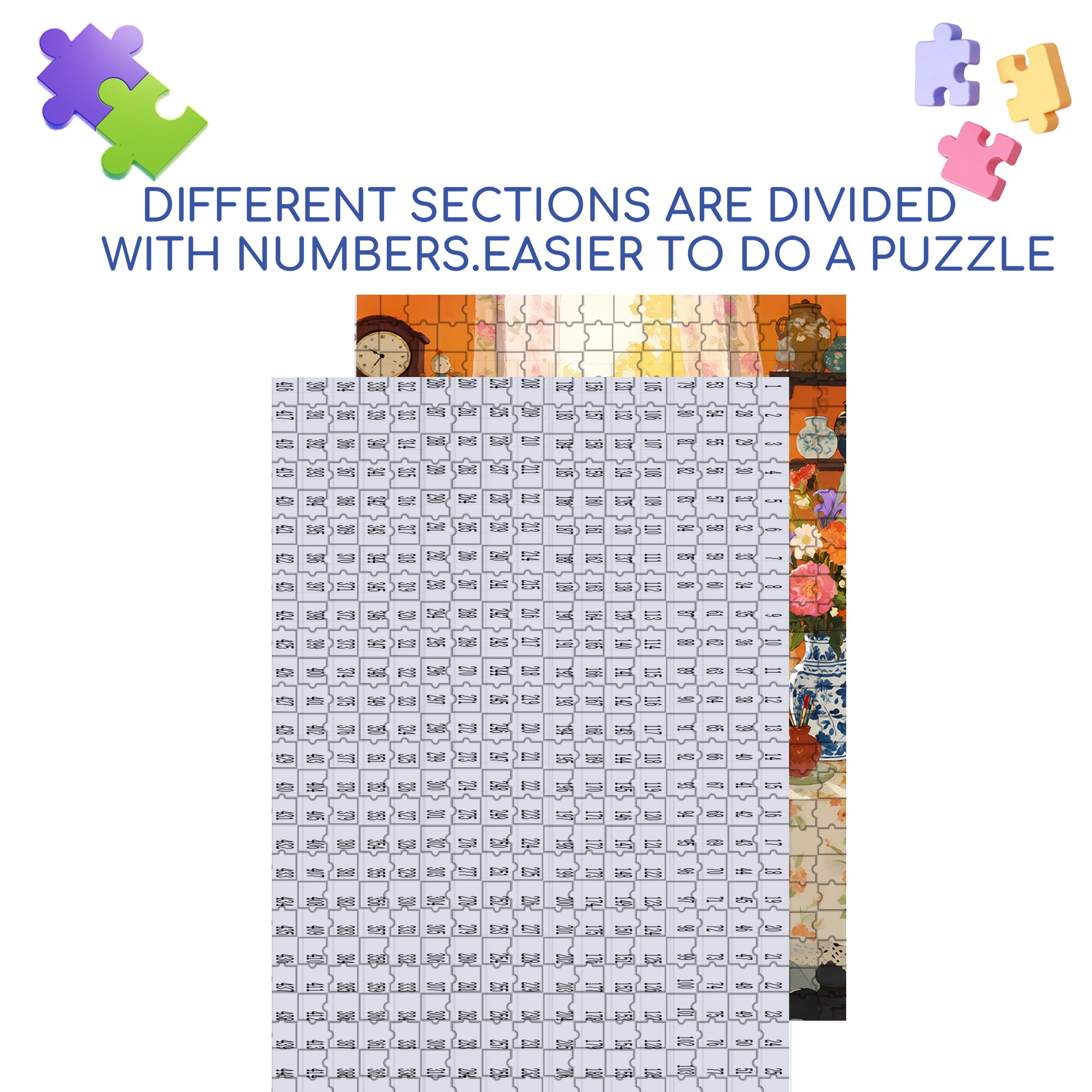 Quiet Girl 500pcs/1000pcs Jigsaw Puzzle, Scratch-Resistant, Interactive Family Game & Brain-Boosting DIY Decor, Perfect for Halloween, Christmas & New Year Gifts, Family Puzzle Game