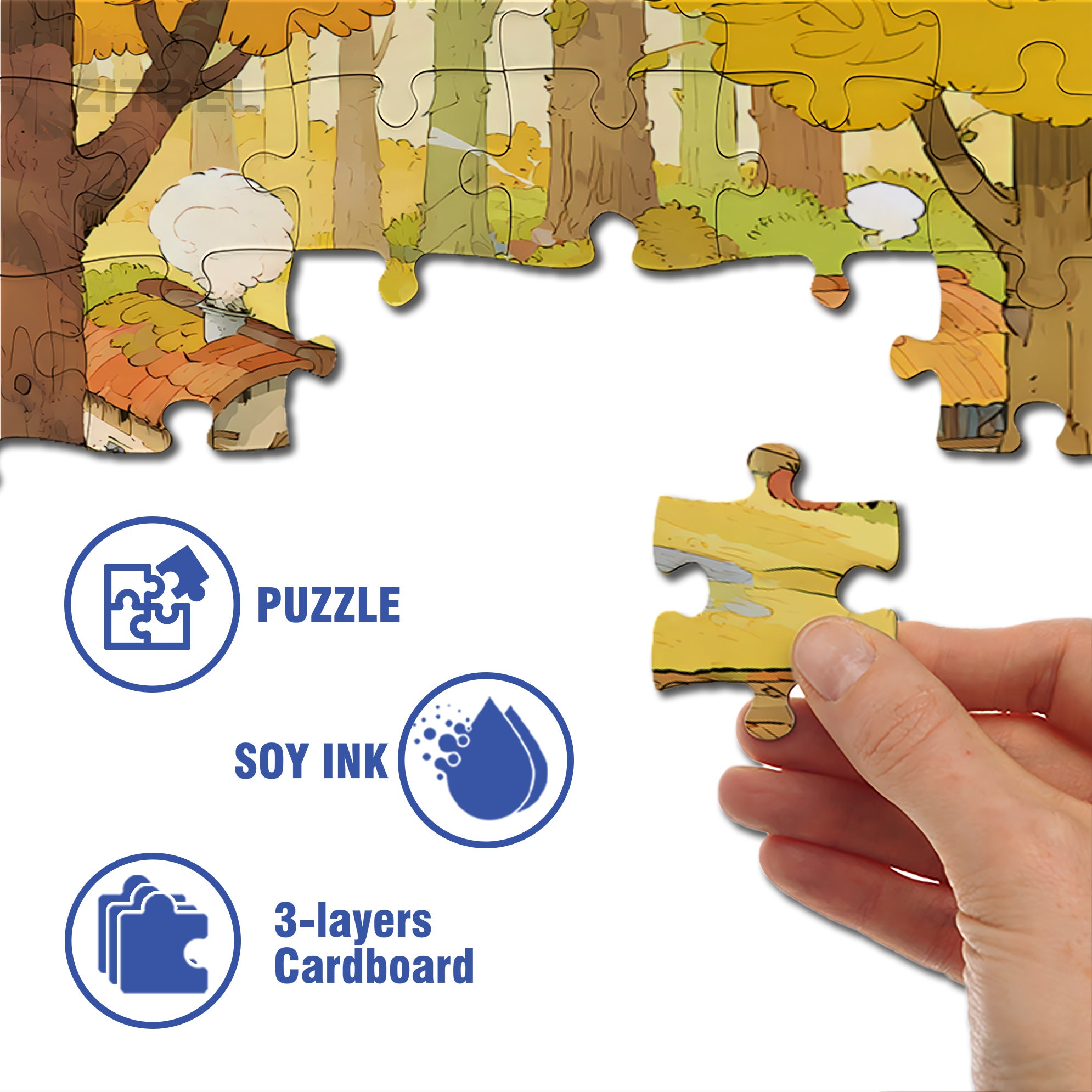 Rabbit Hole 500pcs/1000pcs Jigsaw Puzzle, Scratch-Resistant, Interactive Family Game & Brain-Boosting DIY Decor, Perfect for Halloween, Christmas & New Year Gifts, Family Puzzle Game