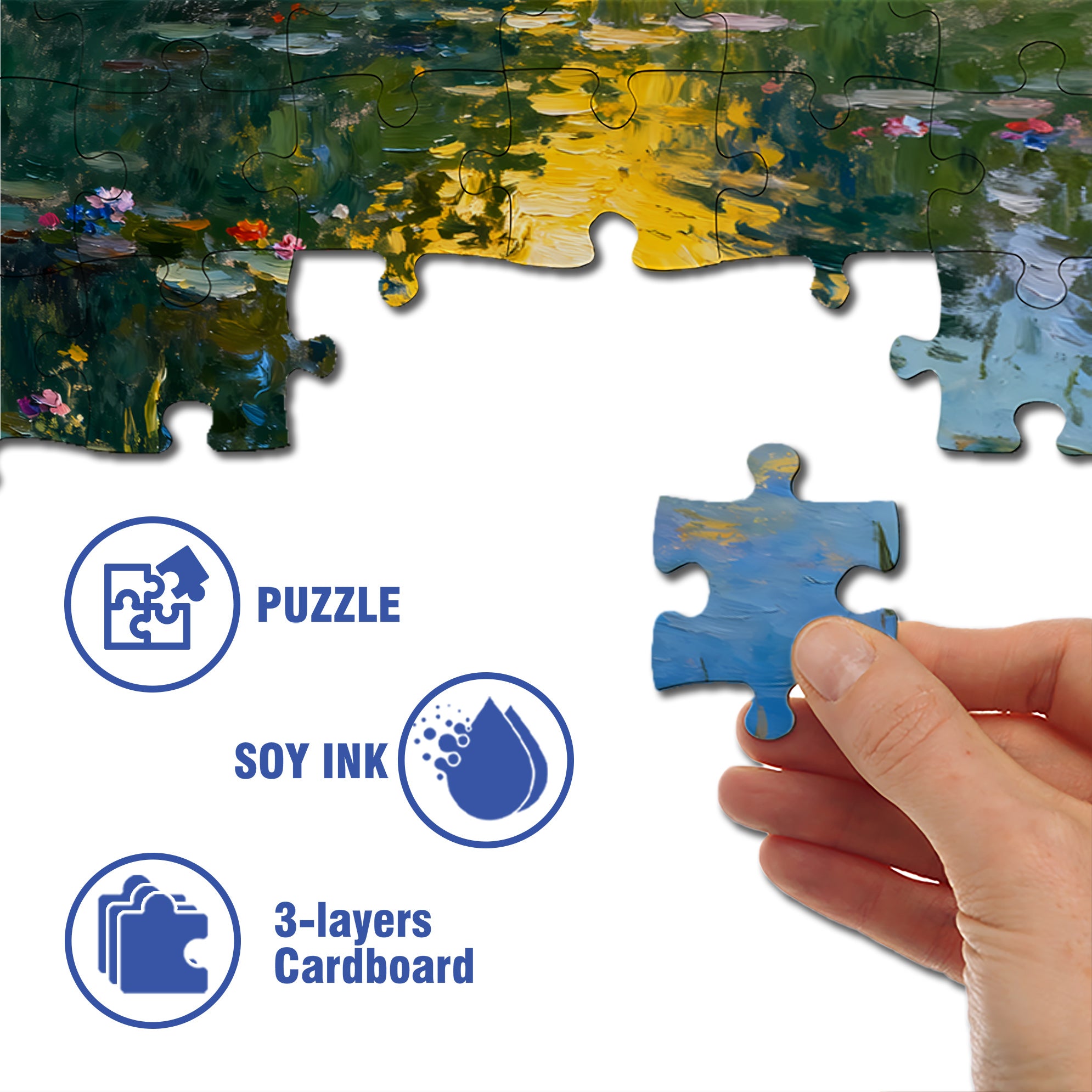 Ripple 500pcs/1000pcs Jigsaw Puzzle, Scratch-Resistant, Interactive Family Game & Brain-Boosting DIY Decor, Perfect for Halloween, Christmas & New Year Gifts, Family Puzzle Game