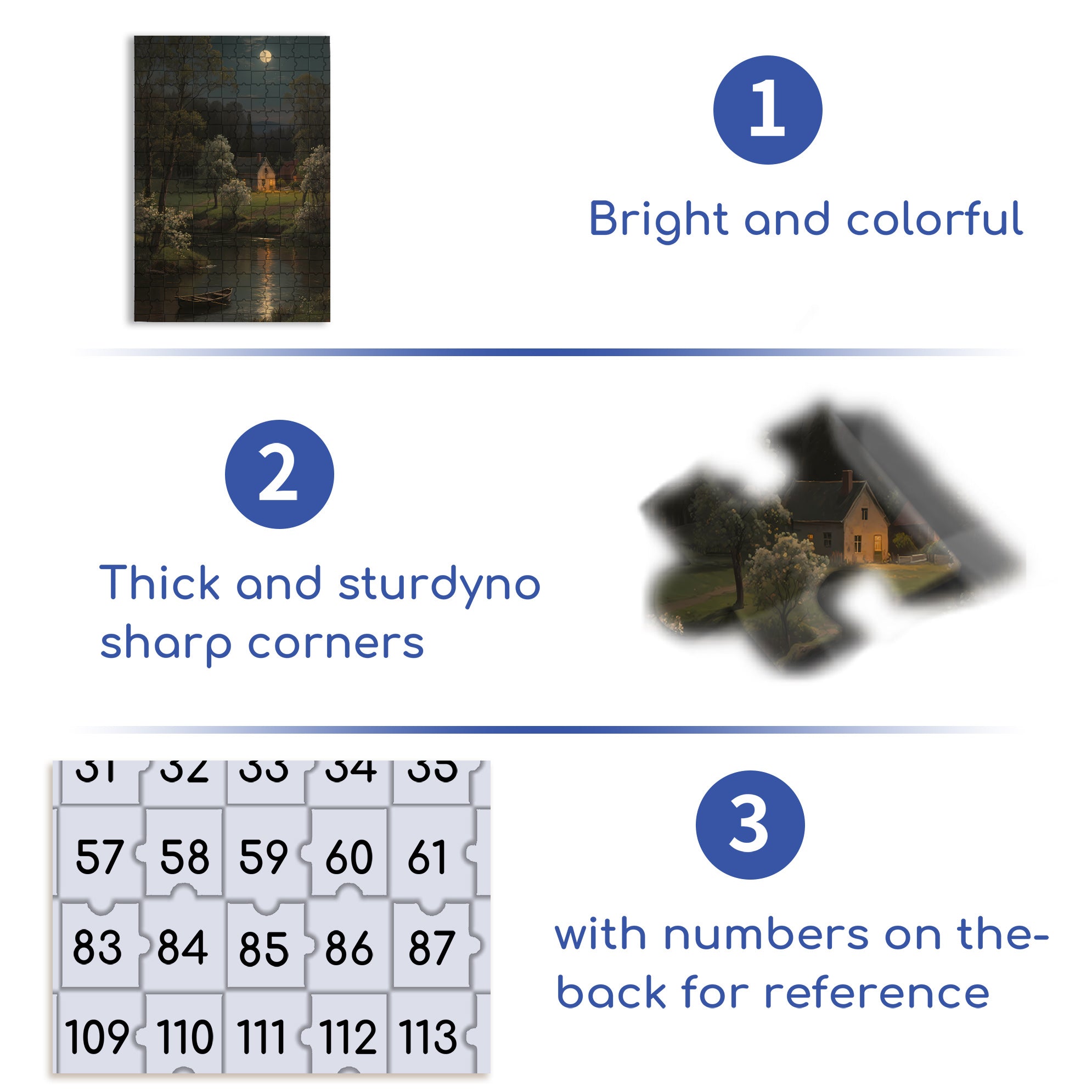 River 500pcs/1000pcs Jigsaw Puzzle, Scratch-Resistant, Interactive Family Game & Brain-Boosting DIY Decor, Perfect for Halloween, Christmas & New Year Gifts, Family Puzzle Game
