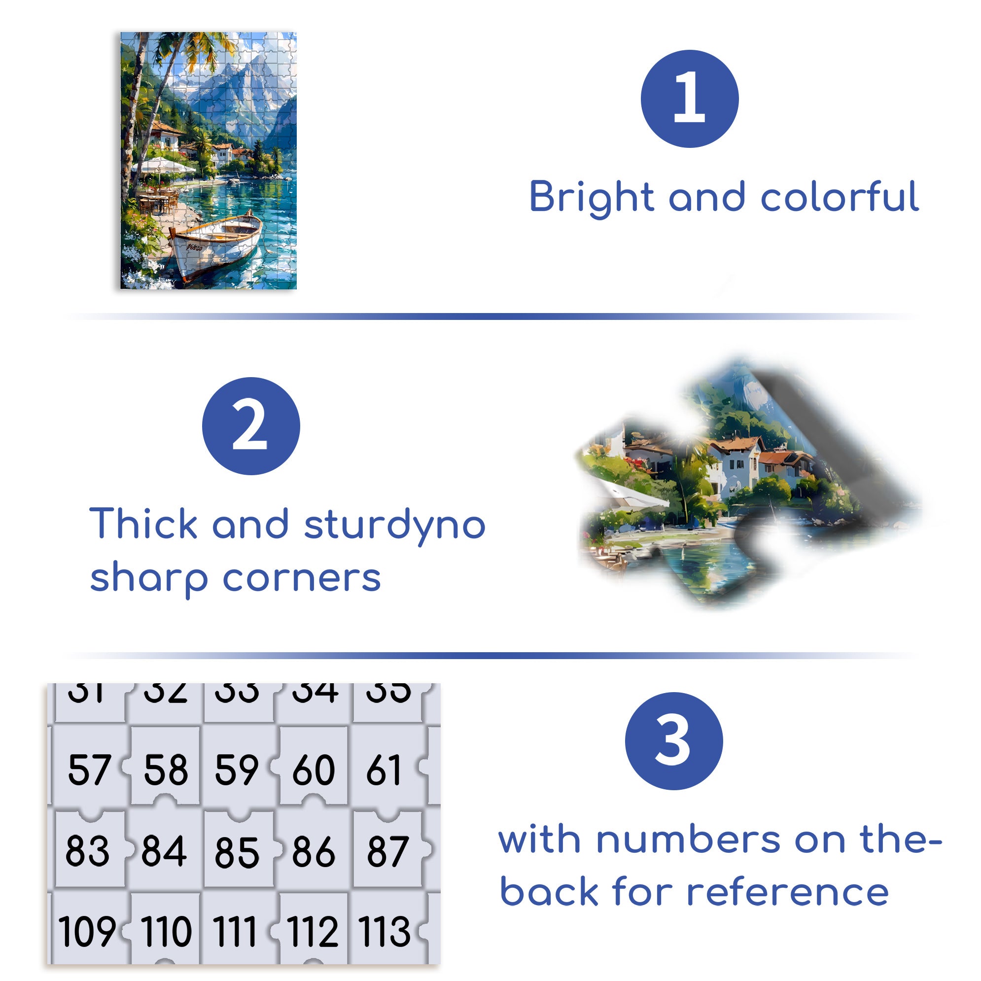Row Your Boat 500pcs/1000pcs Jigsaw Puzzle, Scratch-Resistant, Interactive Family Game & Brain-Boosting DIY Decor, Perfect for Halloween, Christmas & New Year Gifts, Family Puzzle Game