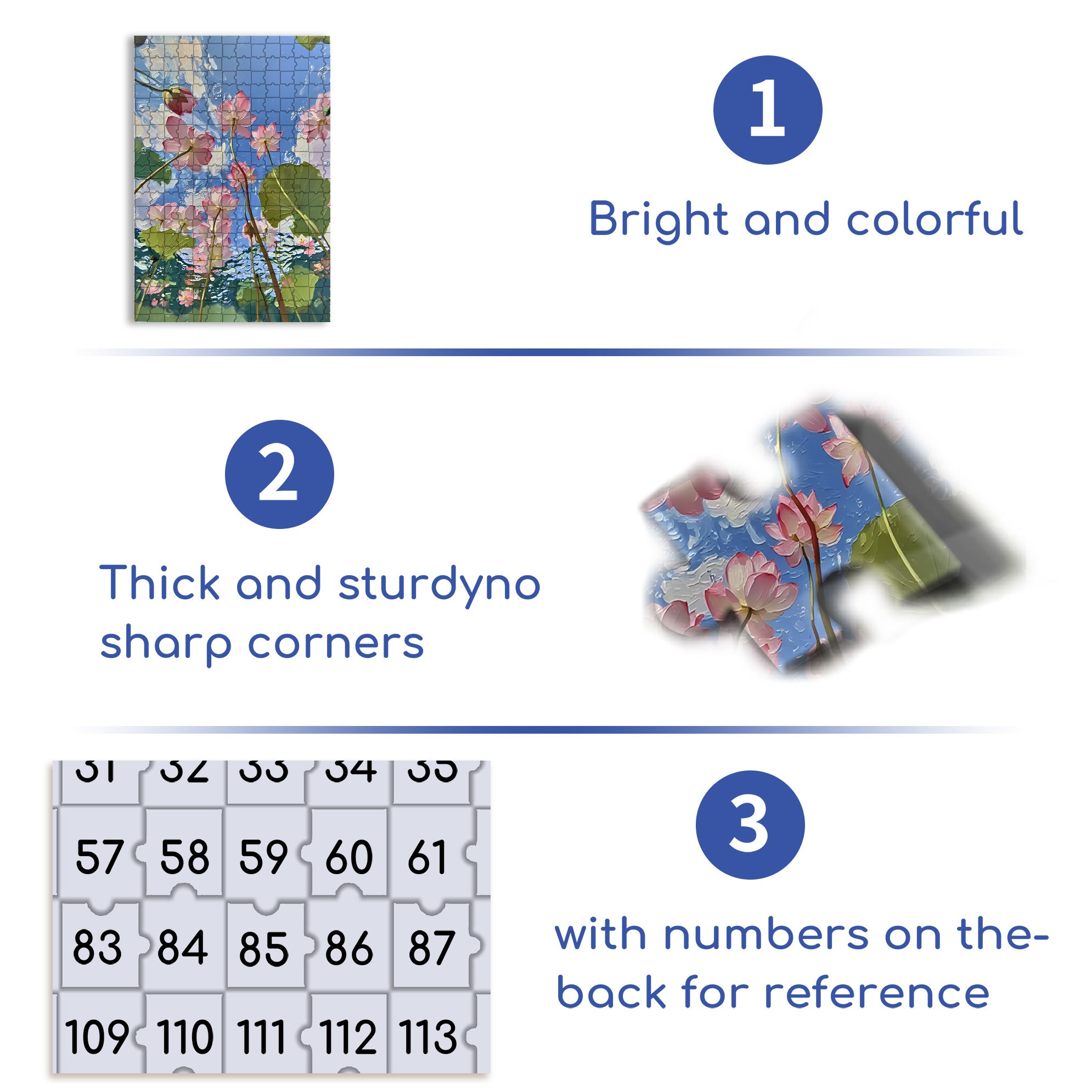 Summer Lotus 500pcs/1000pcs Jigsaw Puzzle, Scratch-Resistant, Interactive Family Game & Brain-Boosting DIY Decor, Perfect for Halloween, Christmas & New Year Gifts, Family Puzzle Game