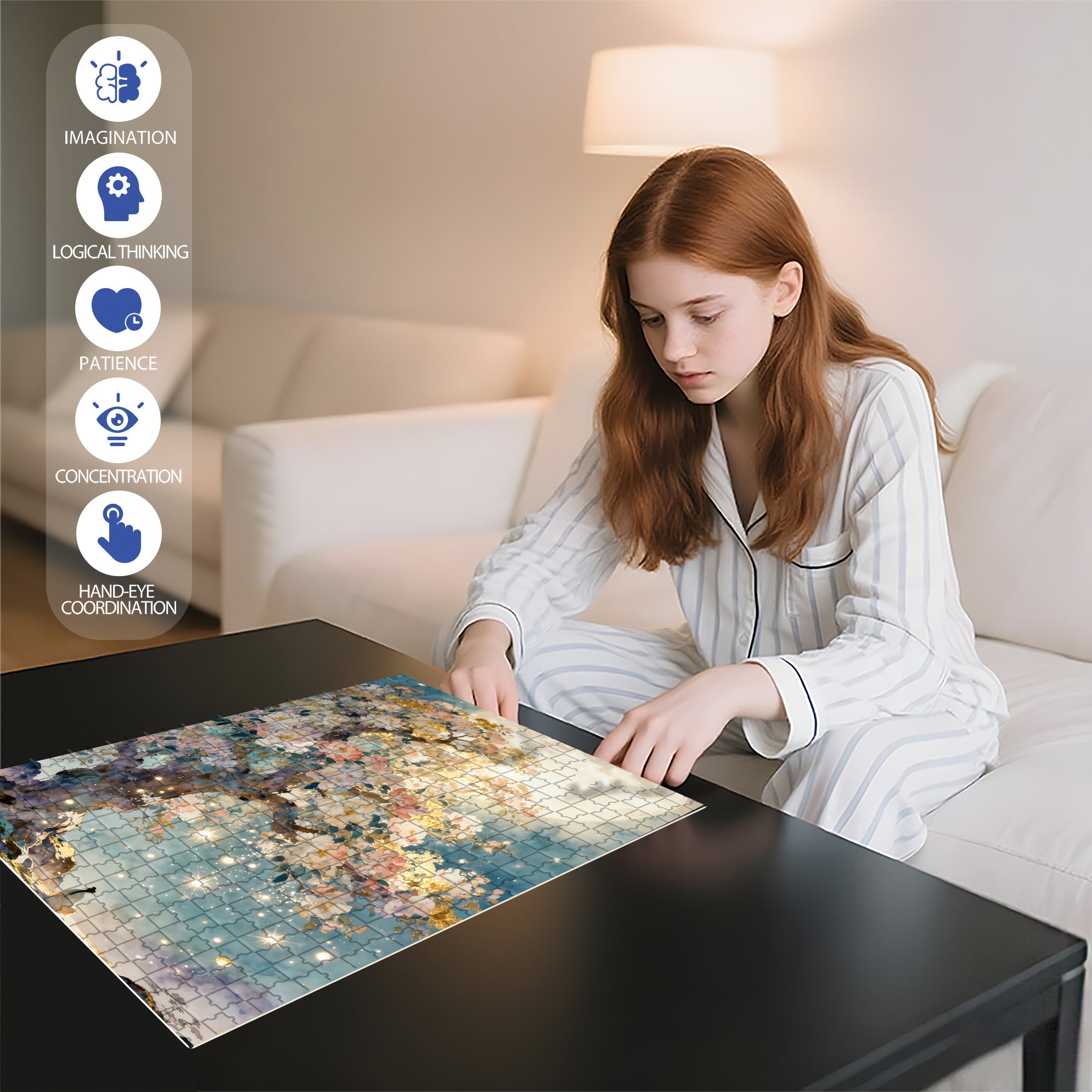 Under The Laurel Tree 500pcs/1000pcs Jigsaw Puzzle, Scratch-Resistant, Interactive Family Game & Brain-Boosting DIY Decor, Perfect for Halloween, Christmas & New Year Gifts, Family Puzzle Game